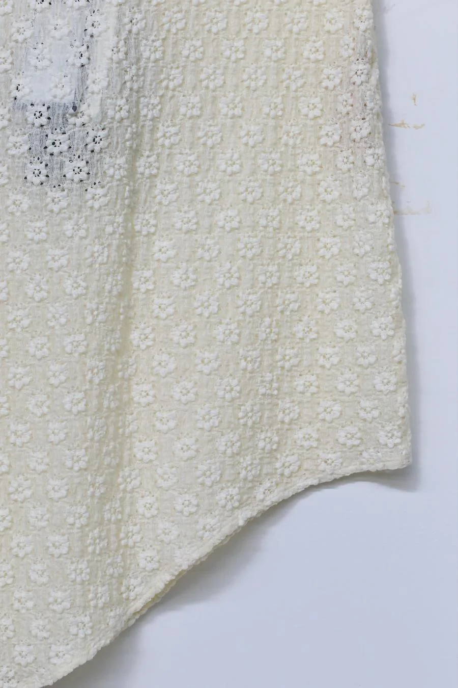 Un Morceau elastic lace oblique blooming half skirt UM231XZ11 light yellow PUM40 - Image 15