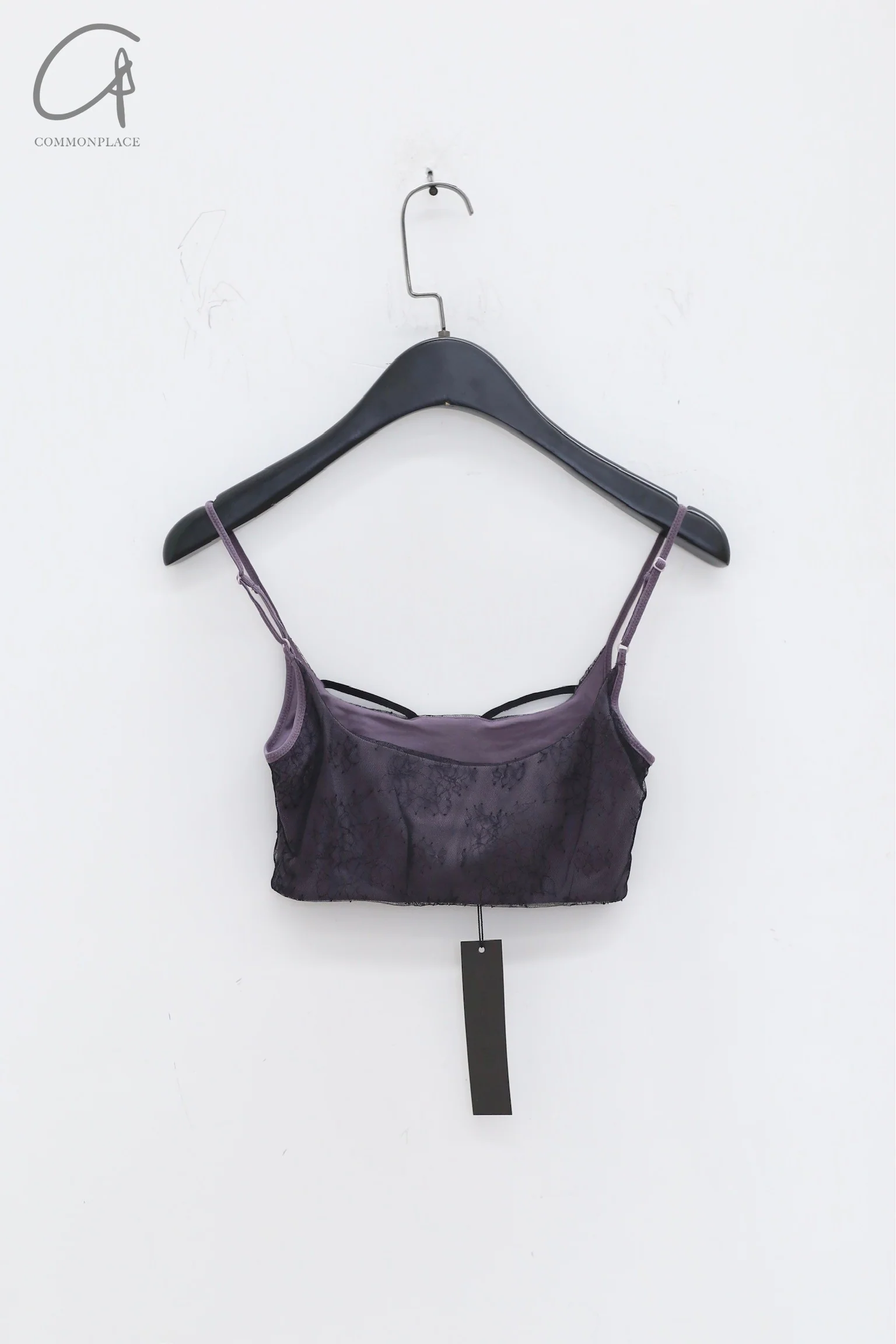 Un Morceau Knitted Lace Velvet Strap UM221SZ35 Purple/Black PUM18 - Image 2