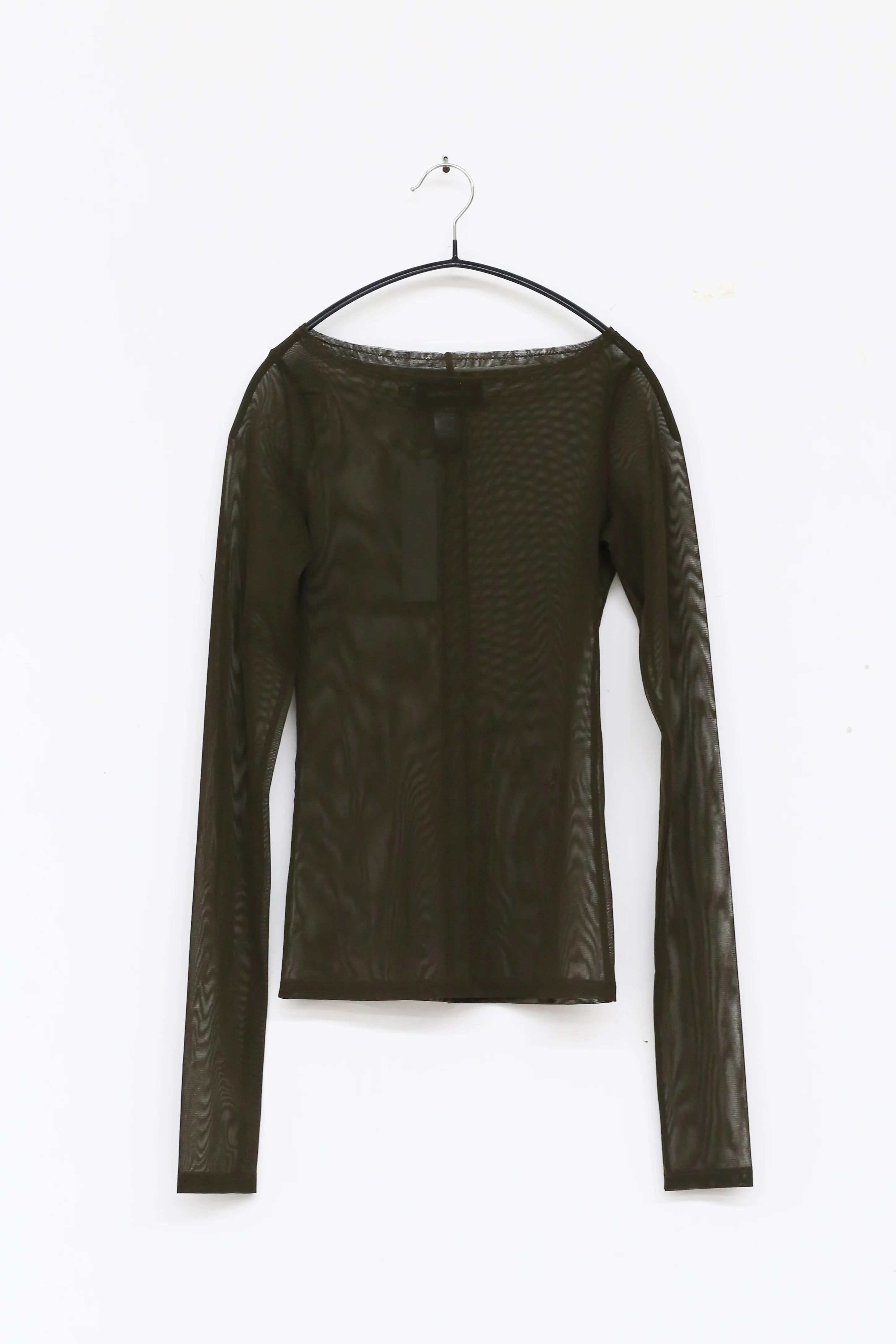Un Morceau Net Yarn Collar Base Shirt UM212SZ05 Olive Green PUM2 - Image 10