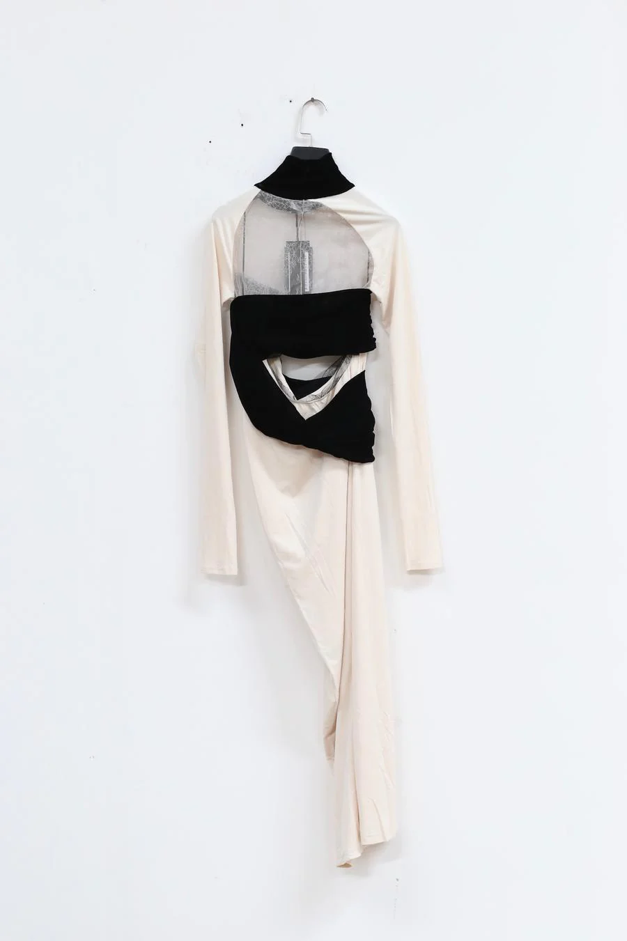 Un Morceau stretch velvet waist cutout multi-dress AW22 UM222LS09 Colorblock PUM34 - Image 4