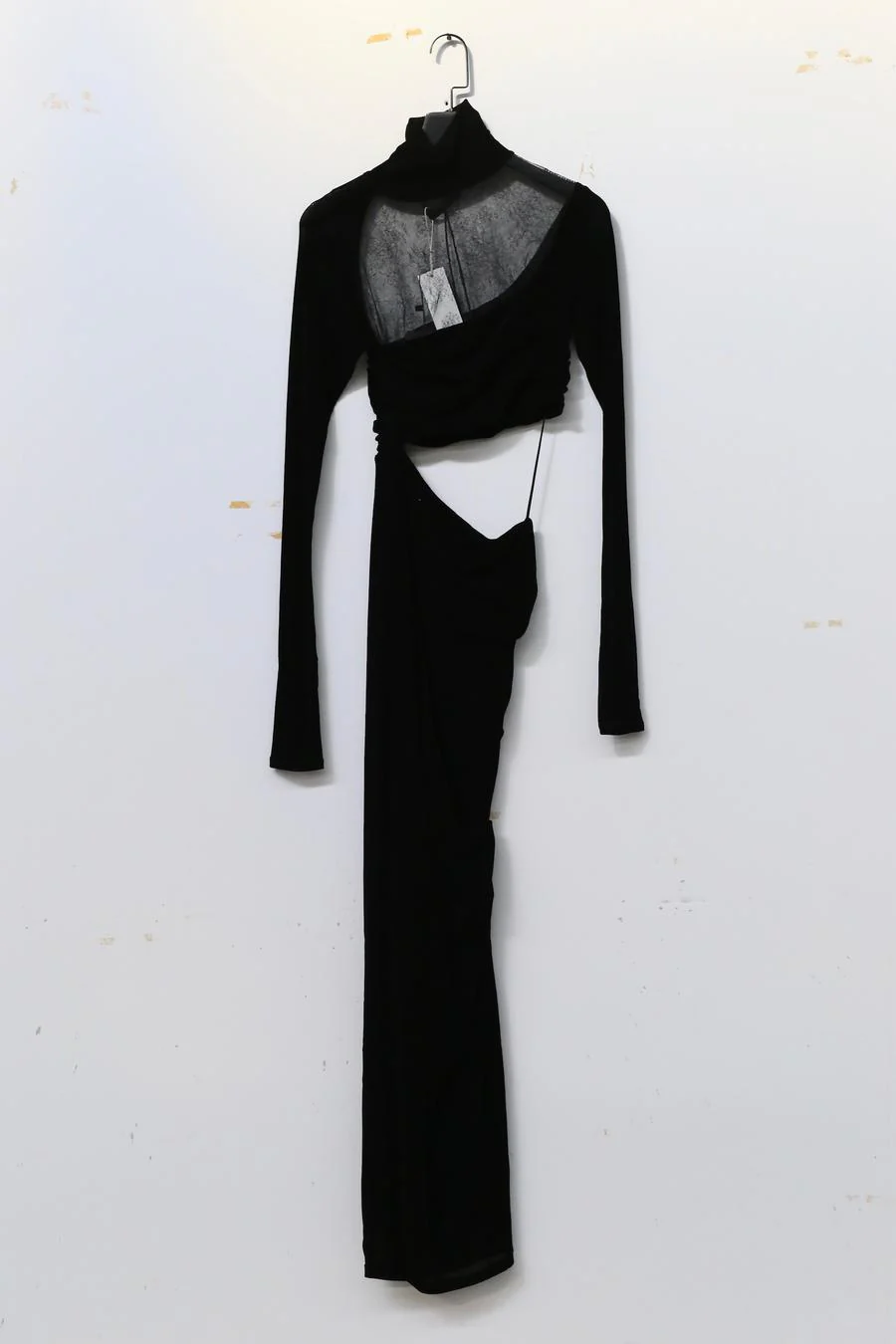 Un morceau velvet lace stitching waist details dress um231ls07 black PUM35 - Image 7