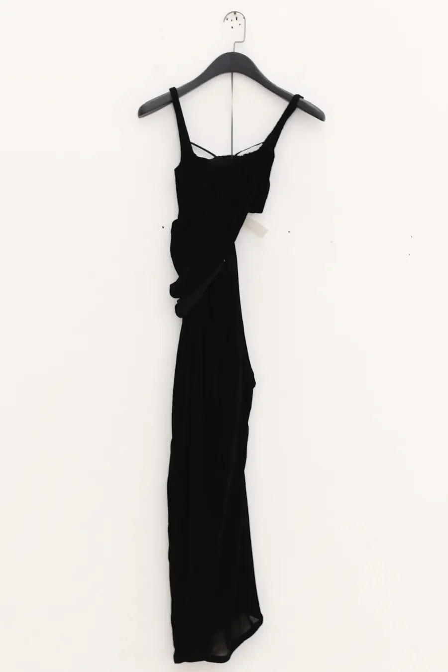 Un Morceau Waist Twist Cutout Slip Dress UM231LS05 Black - Image 4