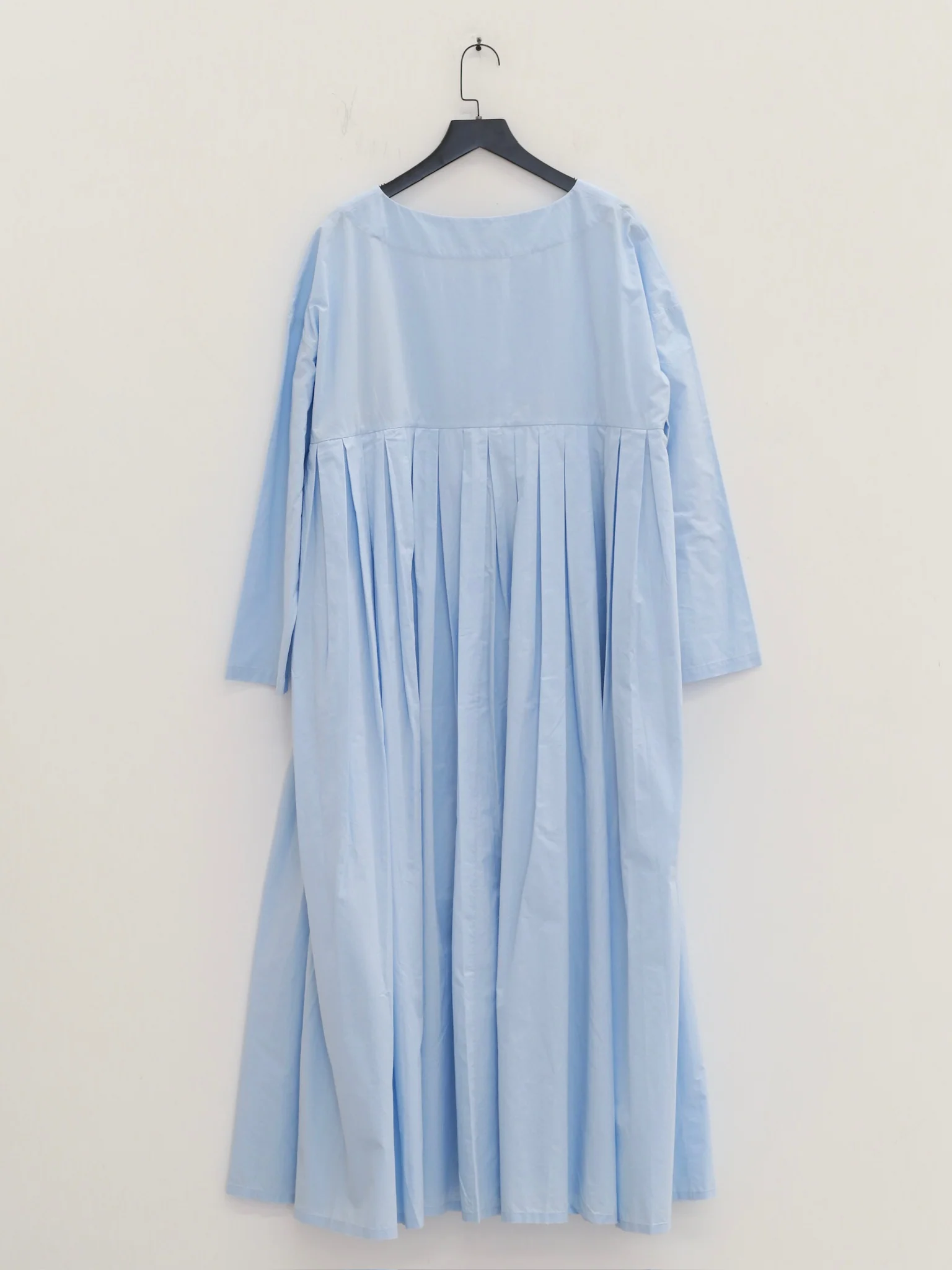 UNISECON 25 Autumn/Winter Round Neck Asymmetrical Pleated Dress USC-U12W27-blue - Image 7