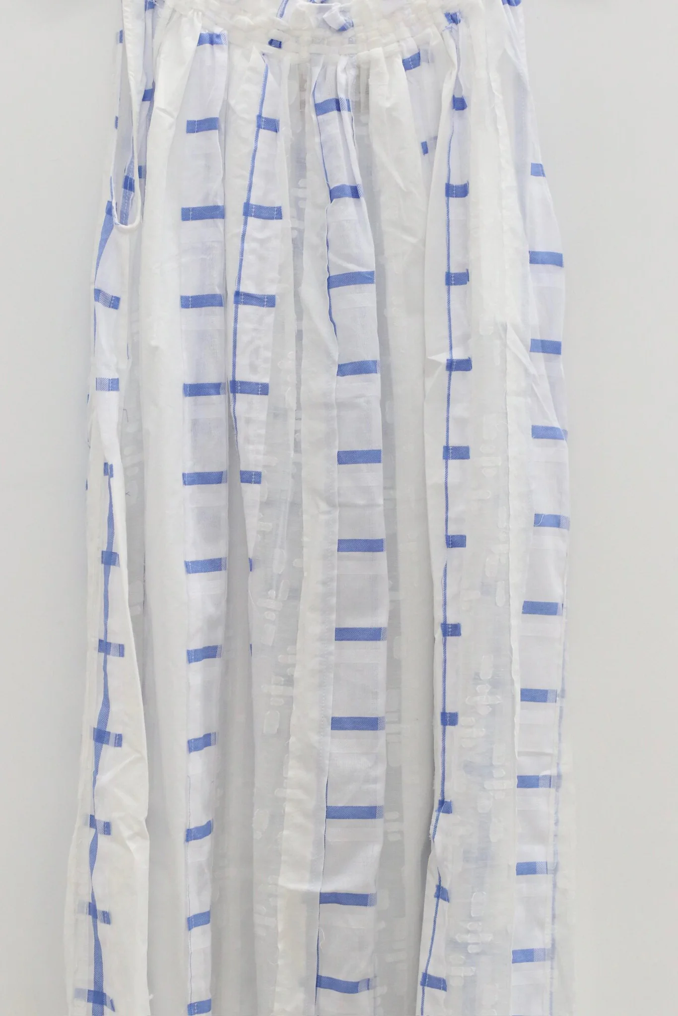 UNISECON SS26 Patchwork Long Woven Collar Dress USC-U13W40-WHITE - Image 2