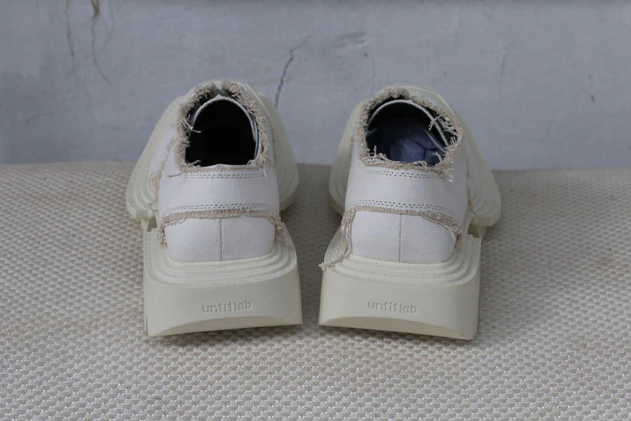 Untitlab canvas white Derby shoes AW1211102 - Image 6