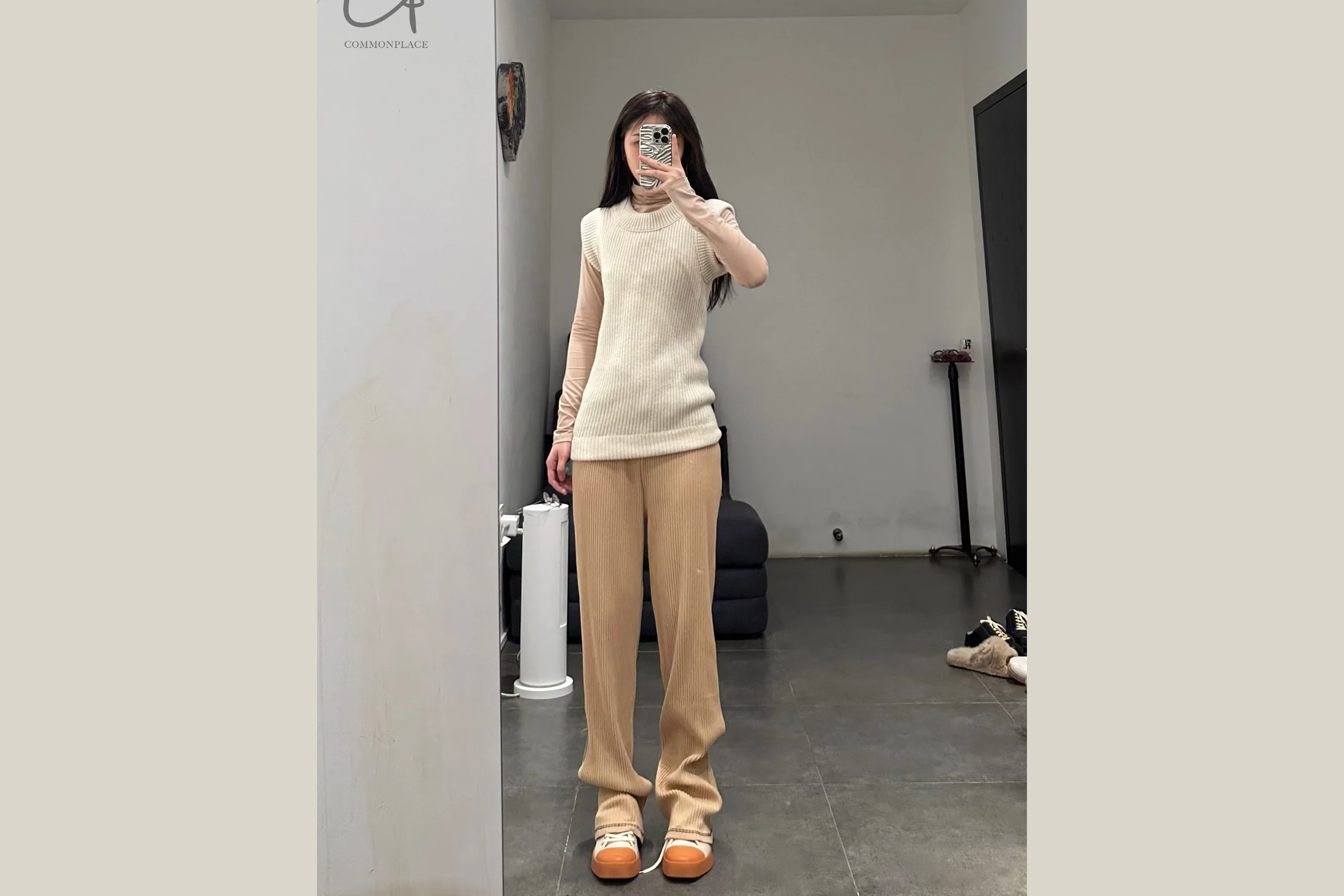 untitlab caramel rubber toe beige canvas shoes SS211401 PU5 - Image 28