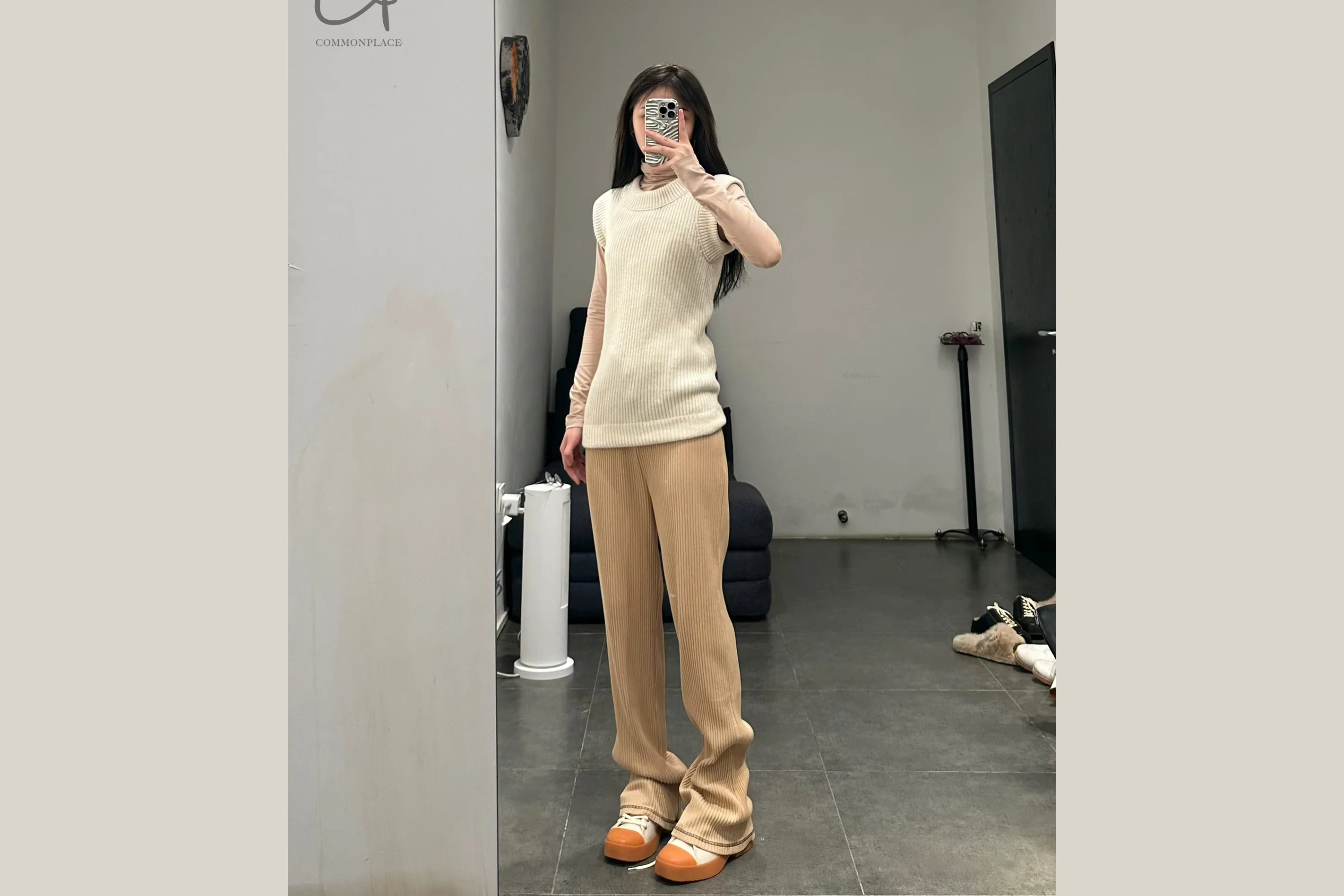 untitlab caramel rubber toe beige canvas shoes SS211401 PU5 - Image 29
