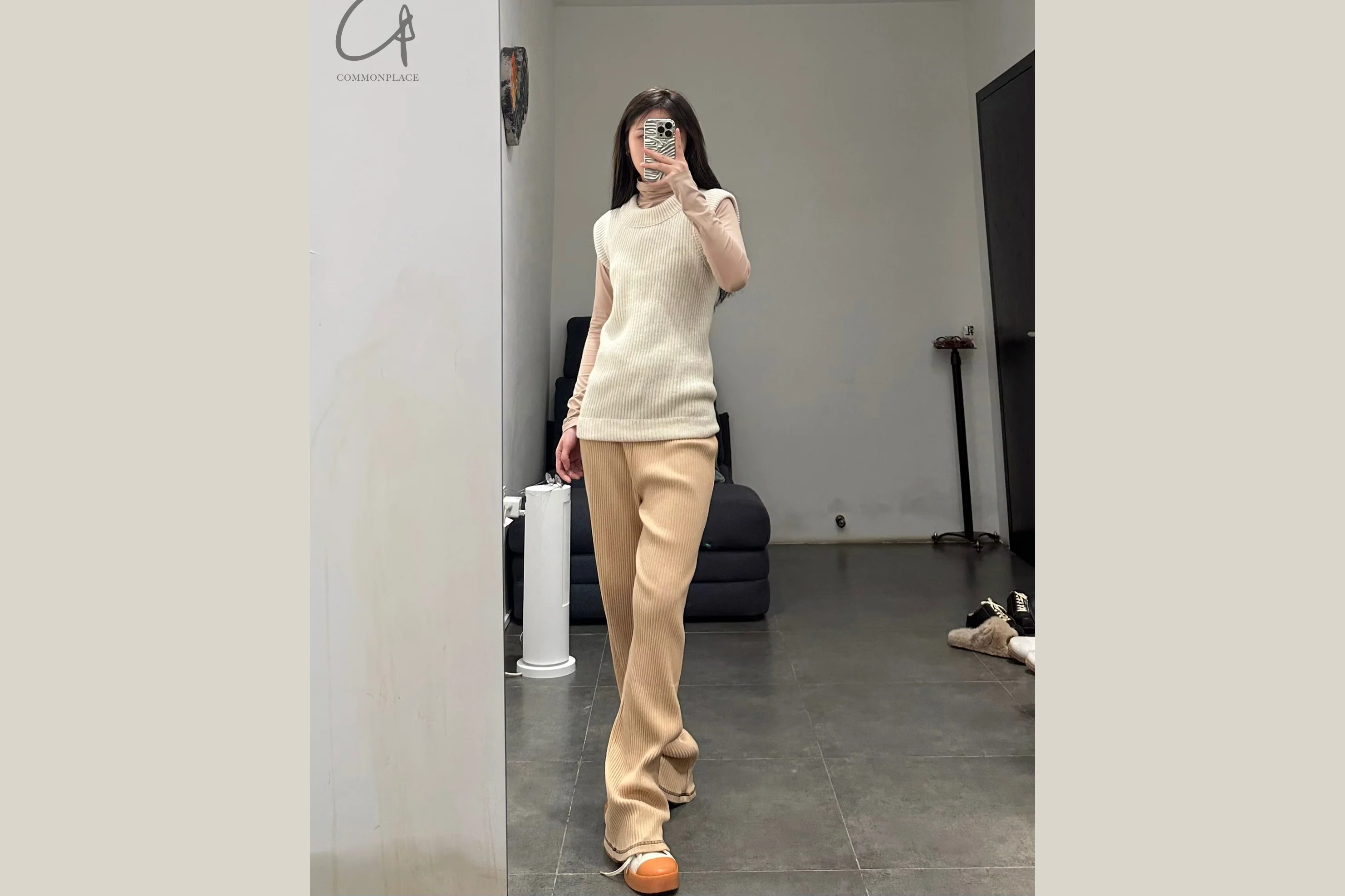 untitlab caramel rubber toe beige canvas shoes SS211401 PU5 - Image 30