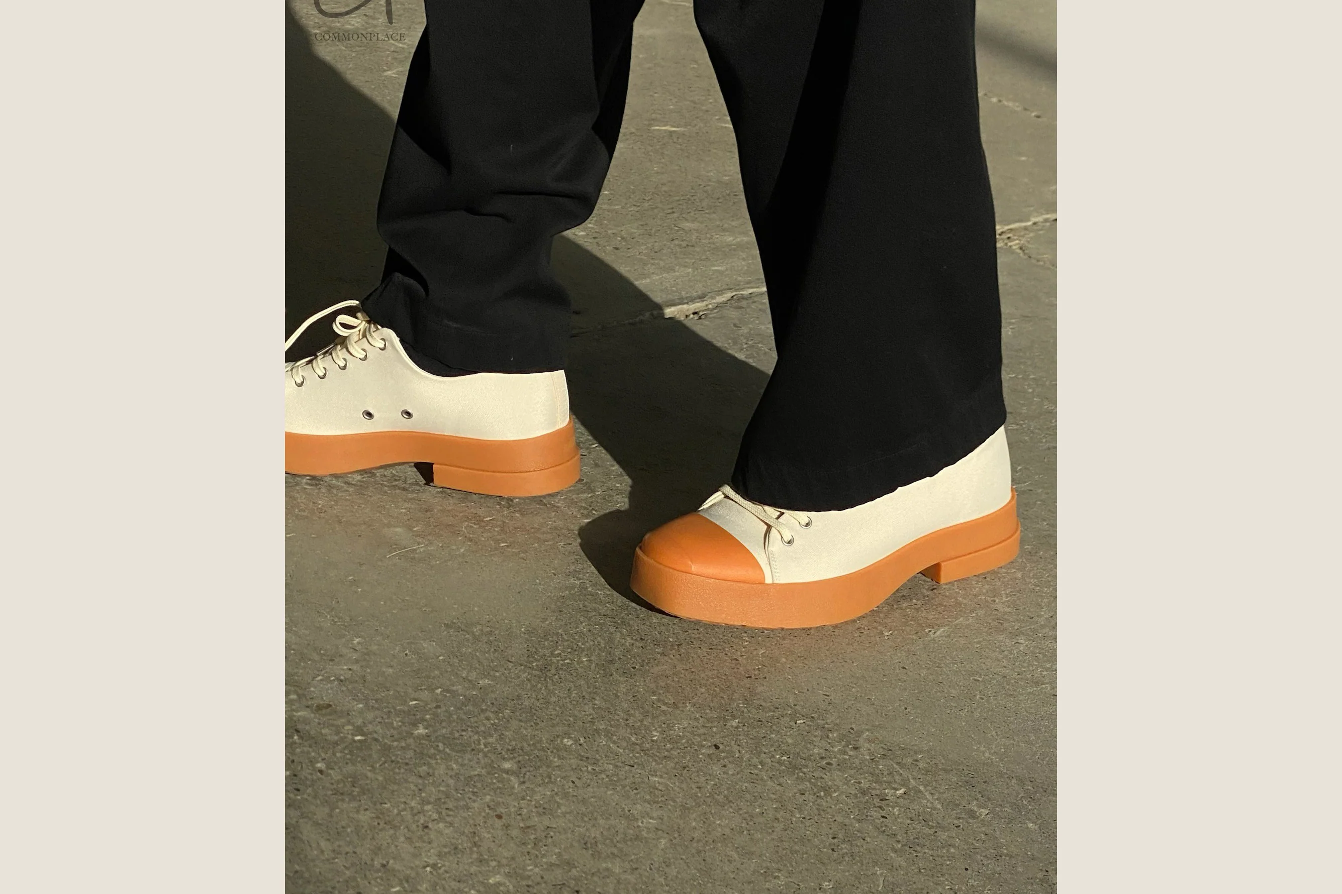 untitlab caramel rubber toe beige canvas shoes SS211401 PU5 - Image 7