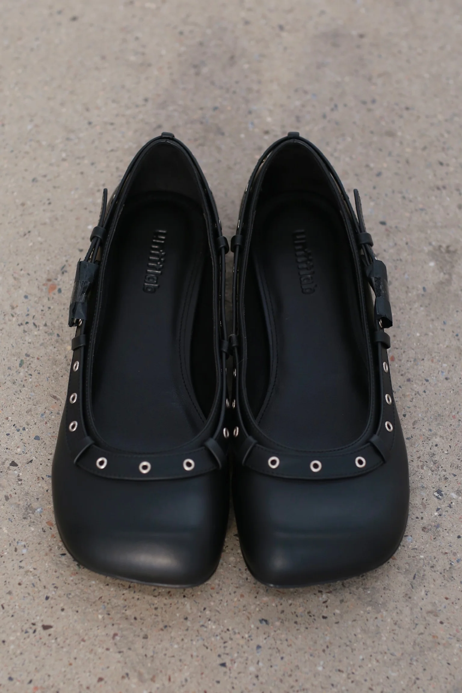 untitlab flat belt ballet shoes UTB-UN0801101-HEI black - Image 2