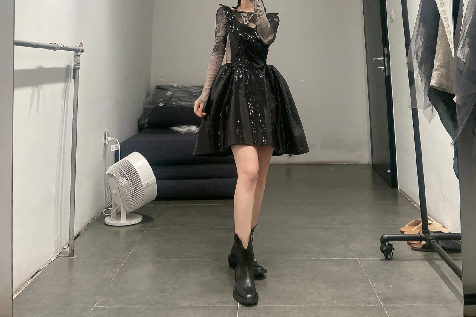 untitlab multifunctional denim black hitch boots AW201303 PU4 - Image 16