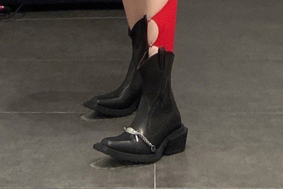 untitlab multifunctional denim black hitch boots AW201303 PU4 - Image 7