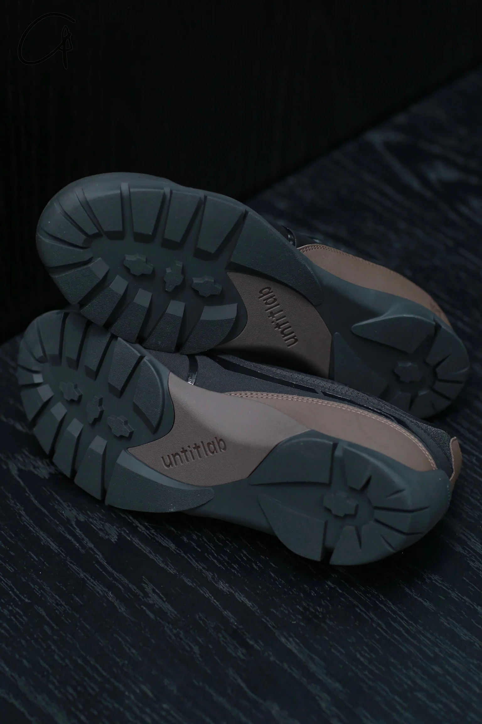 untitlab slip-on racing shoes series UTB-UN031301-KKH cocoa black PU7 - Image 4