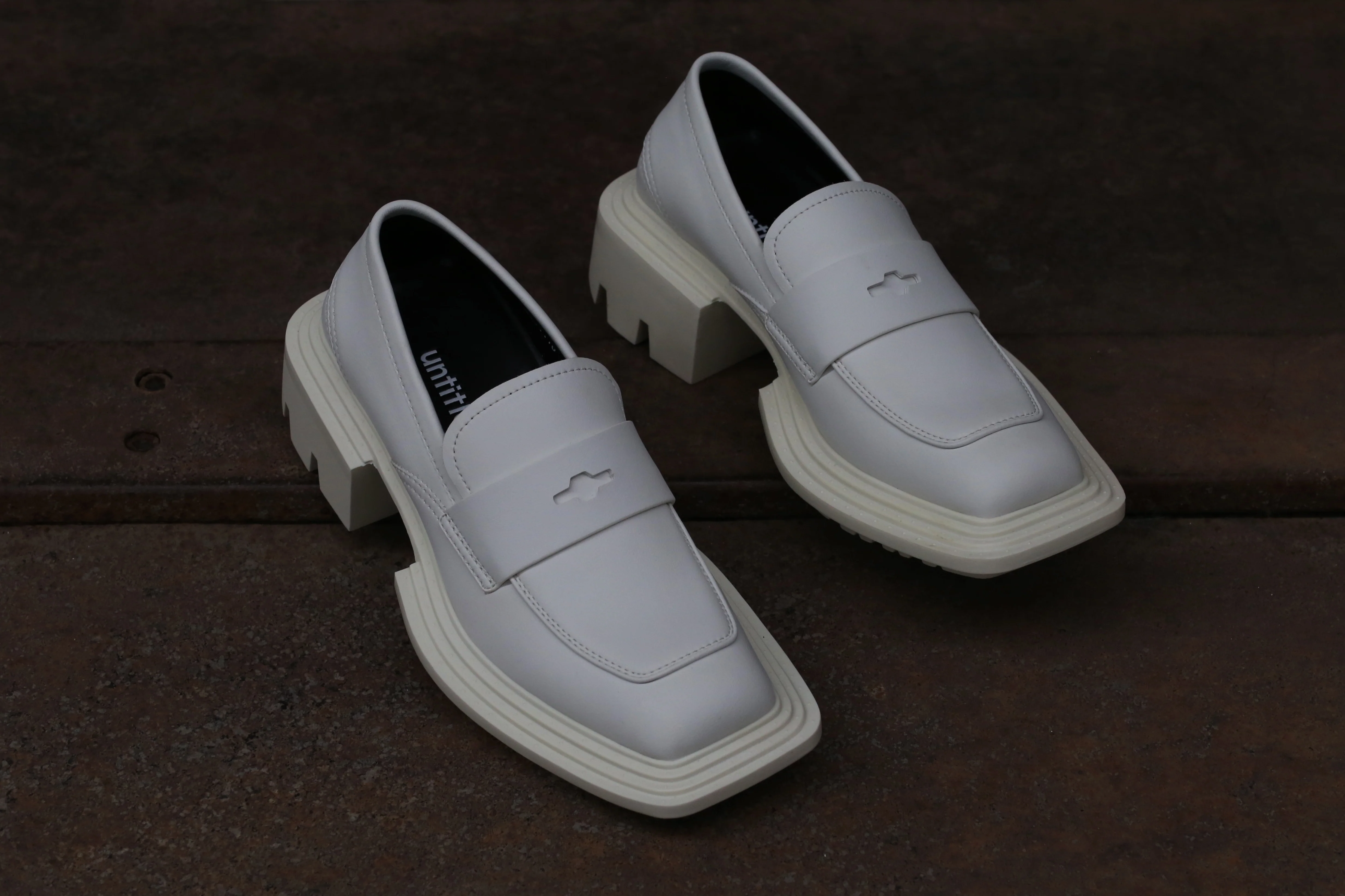 Untitlab white derby shoes SS211110 PU3 - Image 4