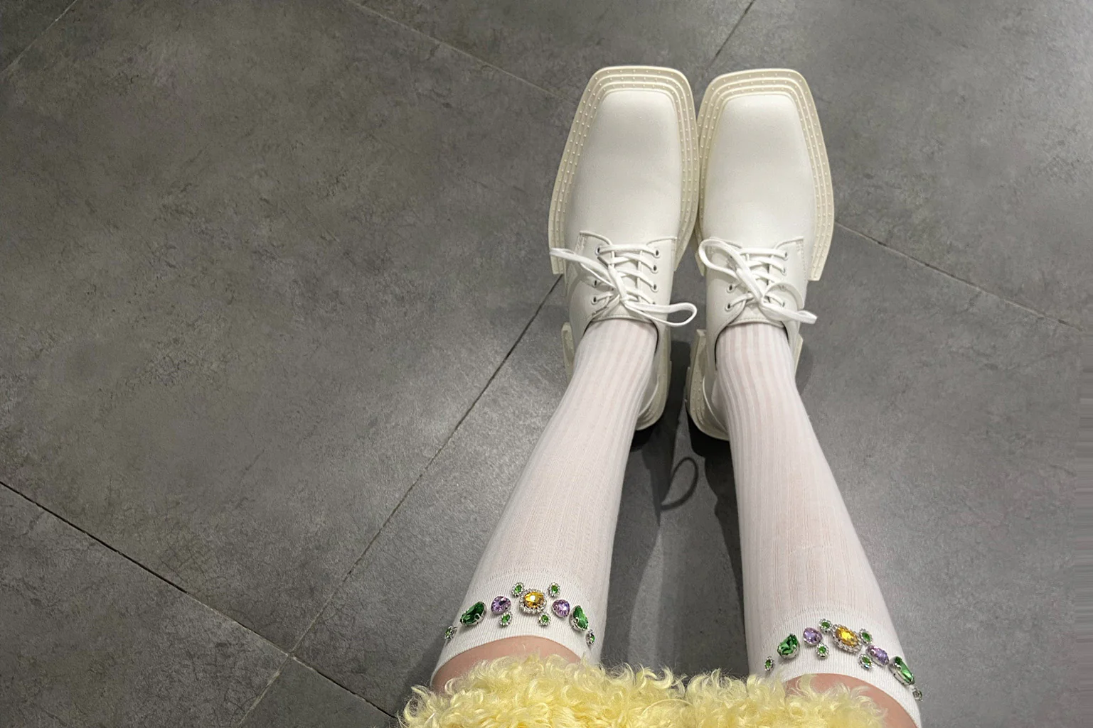 Untitlab white scroll derby shoes SS211106 - Image 8