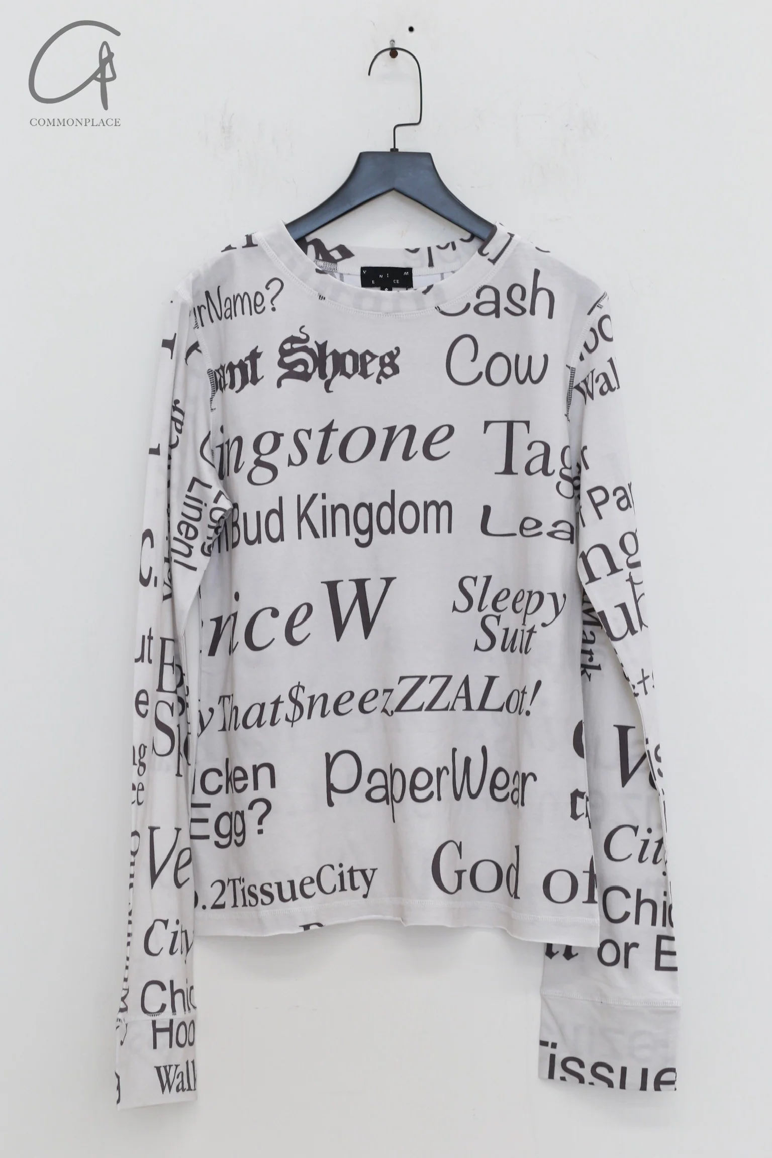 VeniceW 24 Autumn and Winter Full Print Long Sleeve Round Neck T-shirt VCW-00:T1-NPZ Kraft Paper