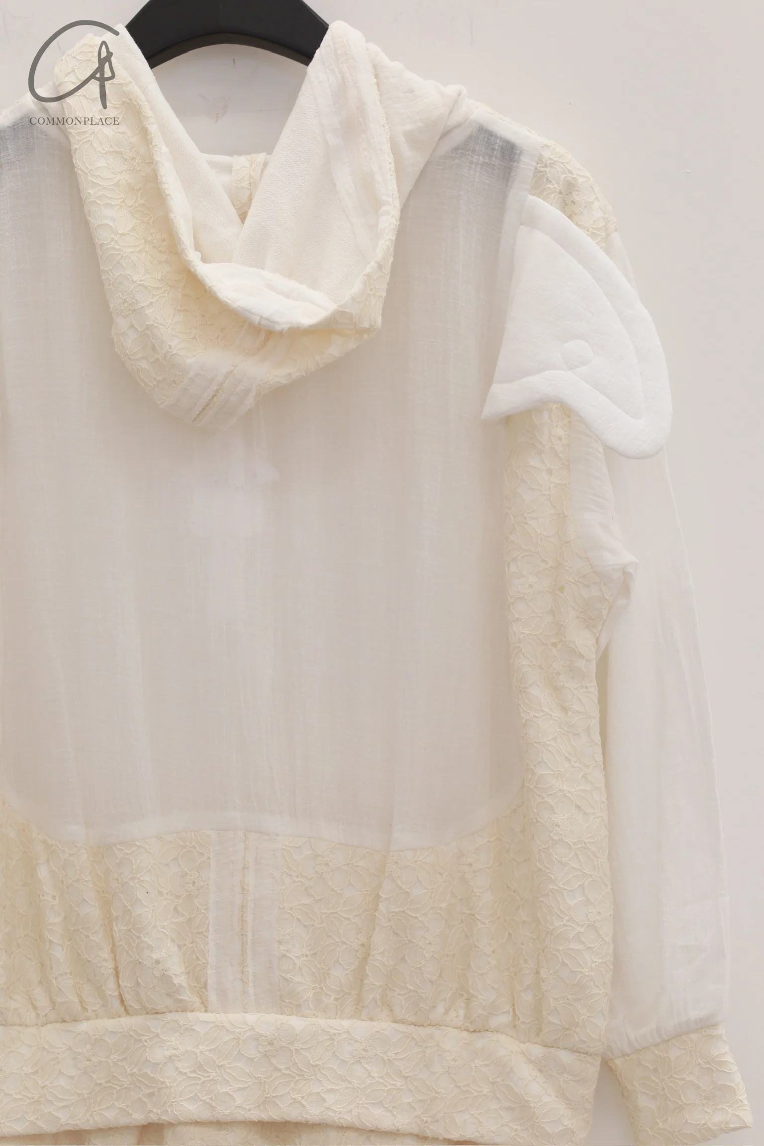 VeniceW 24 spring and summer lace hoodie 1HD sky egg - Image 3