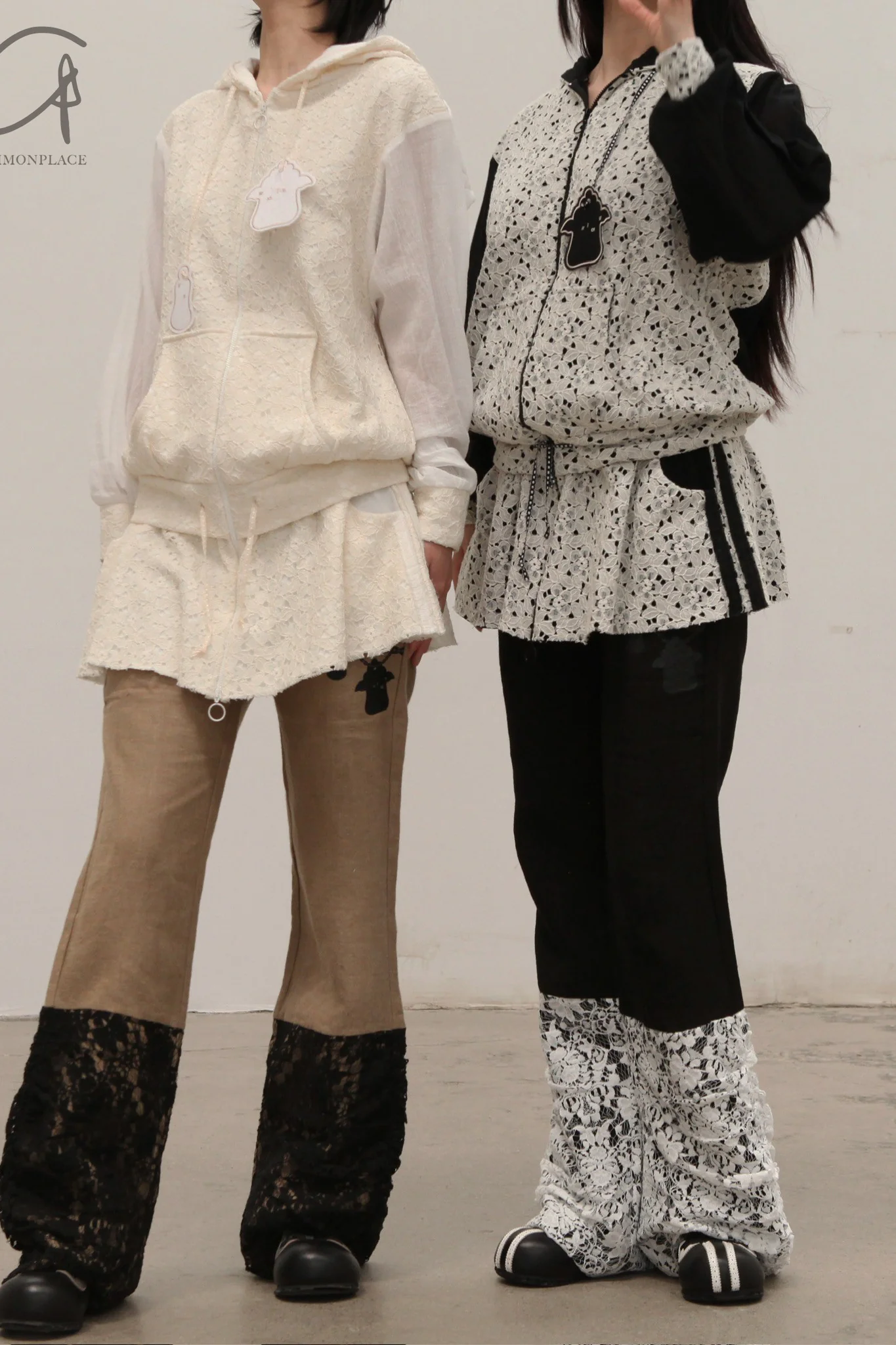 VeniceW 24 spring and summer lace hoodie 1HD sky egg - Image 7