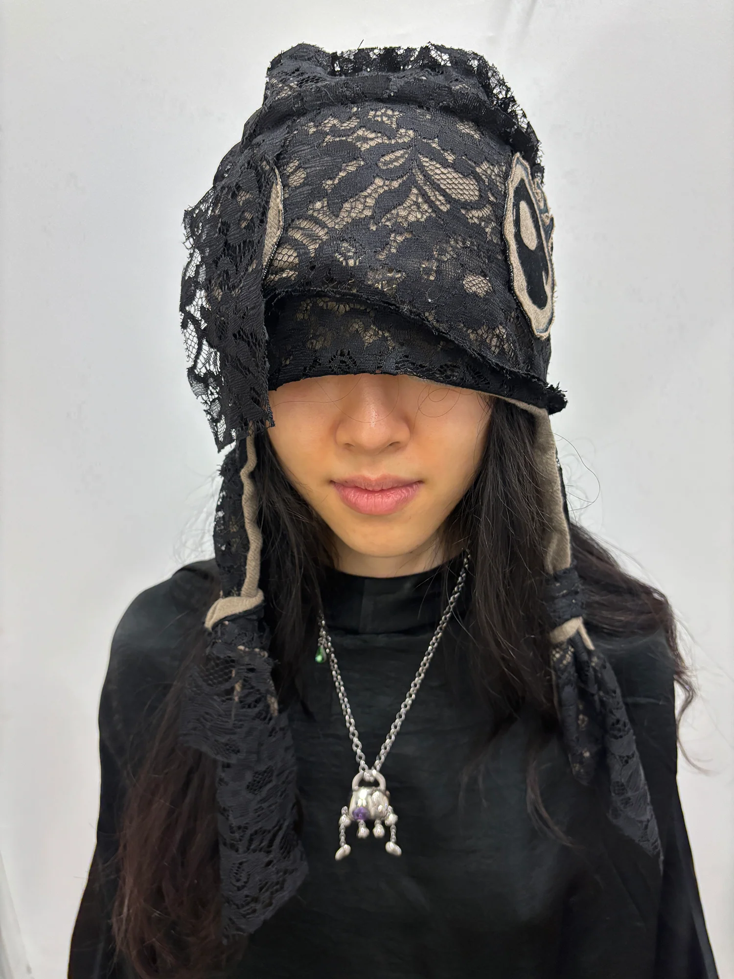 VeniceW 25 Autumn and Winter Seagull Hat VCW-H1-lace-Black Lace (H1 H1-lace) - Image 4