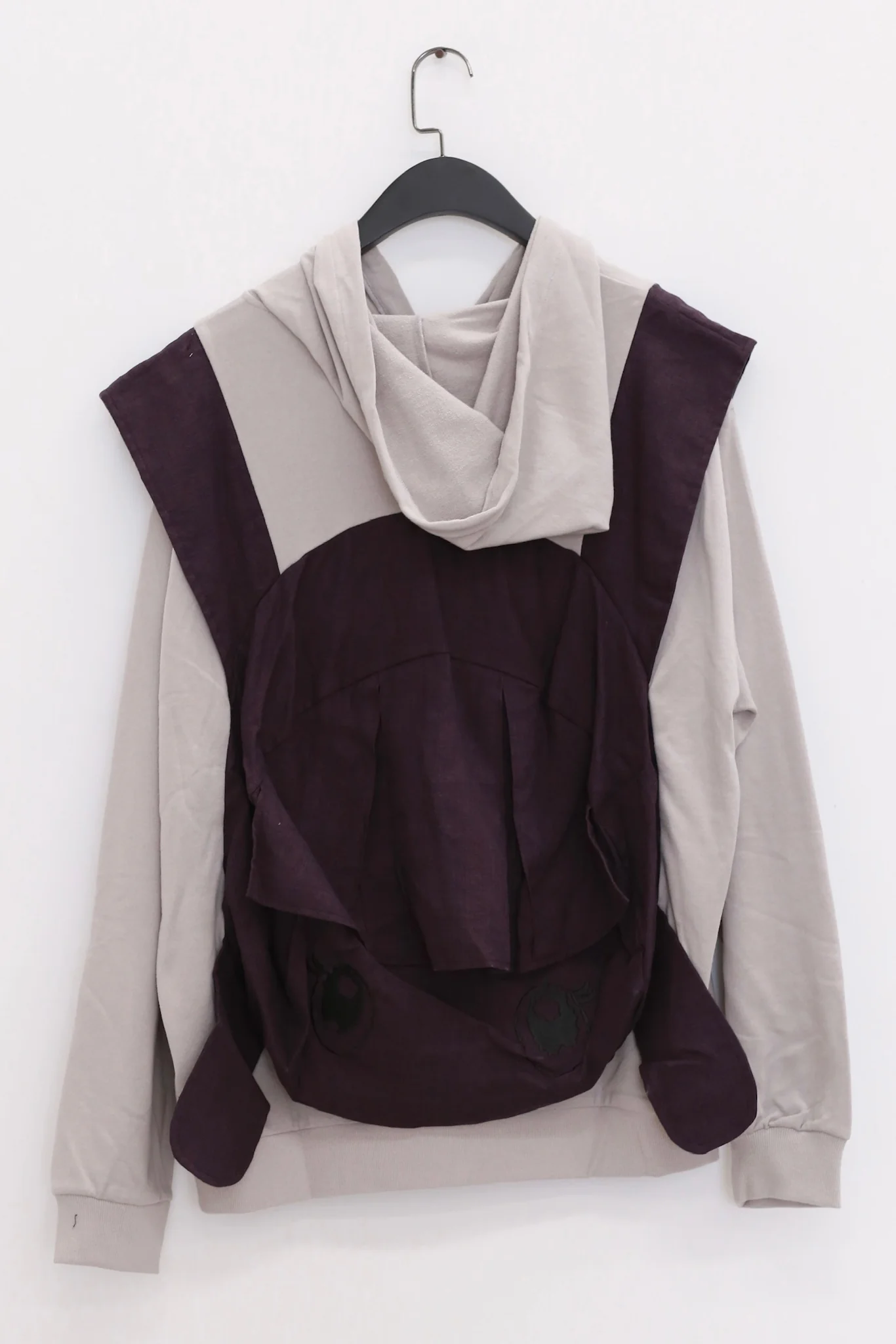 VeniceW 25 Spring/Summer Egg Bag Hoodie VCW-01:HD3-Grey/Violet Gray/Purple - Image 2