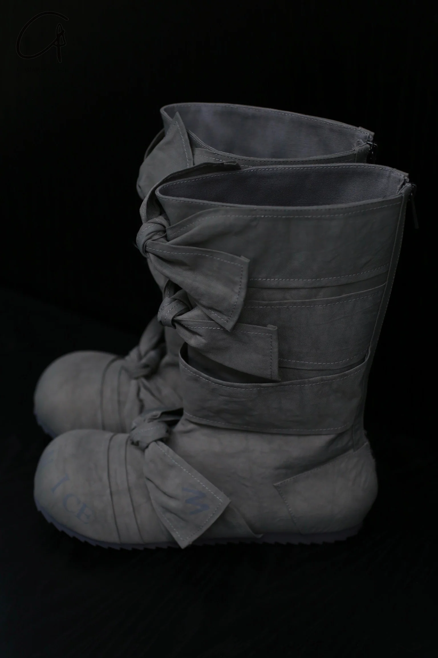 VeniceW Dyed Crinkled Nylon Boots VCW-S-20-LUANSHI Pebbled - Image 2