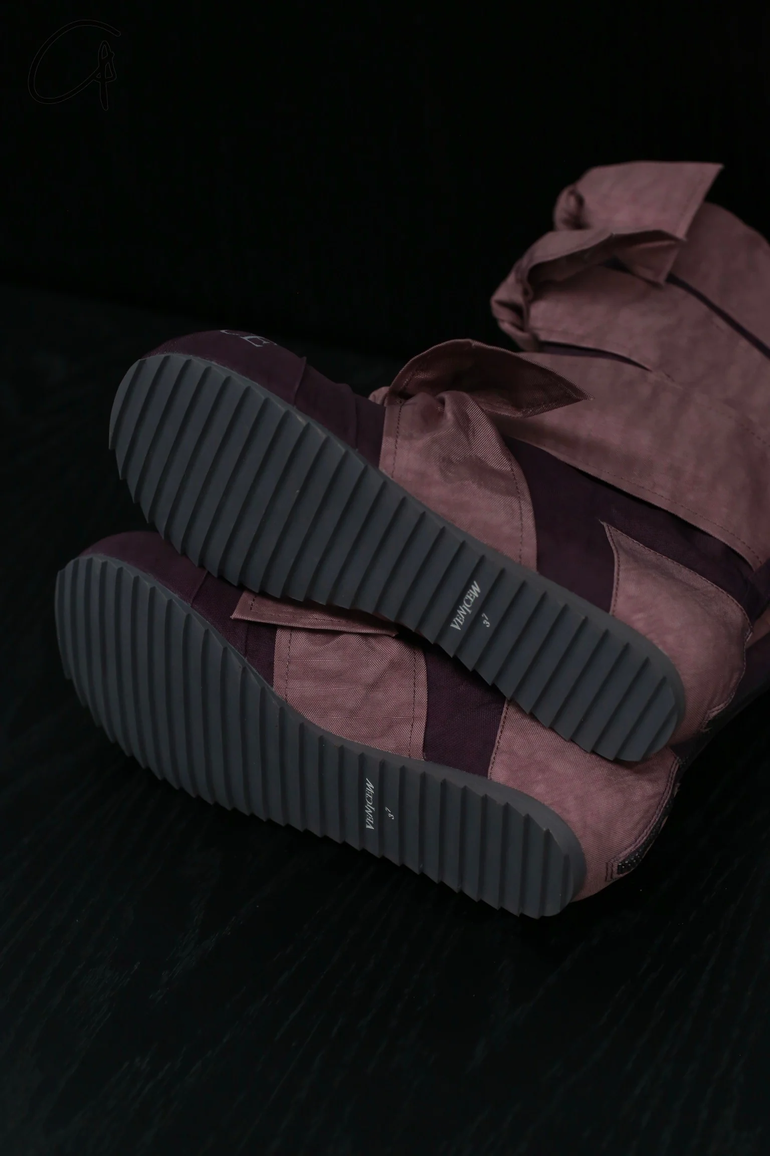 VeniceW Dyed Crinkled Nylon Boots VCW-S-20-ZI Purple - Image 3