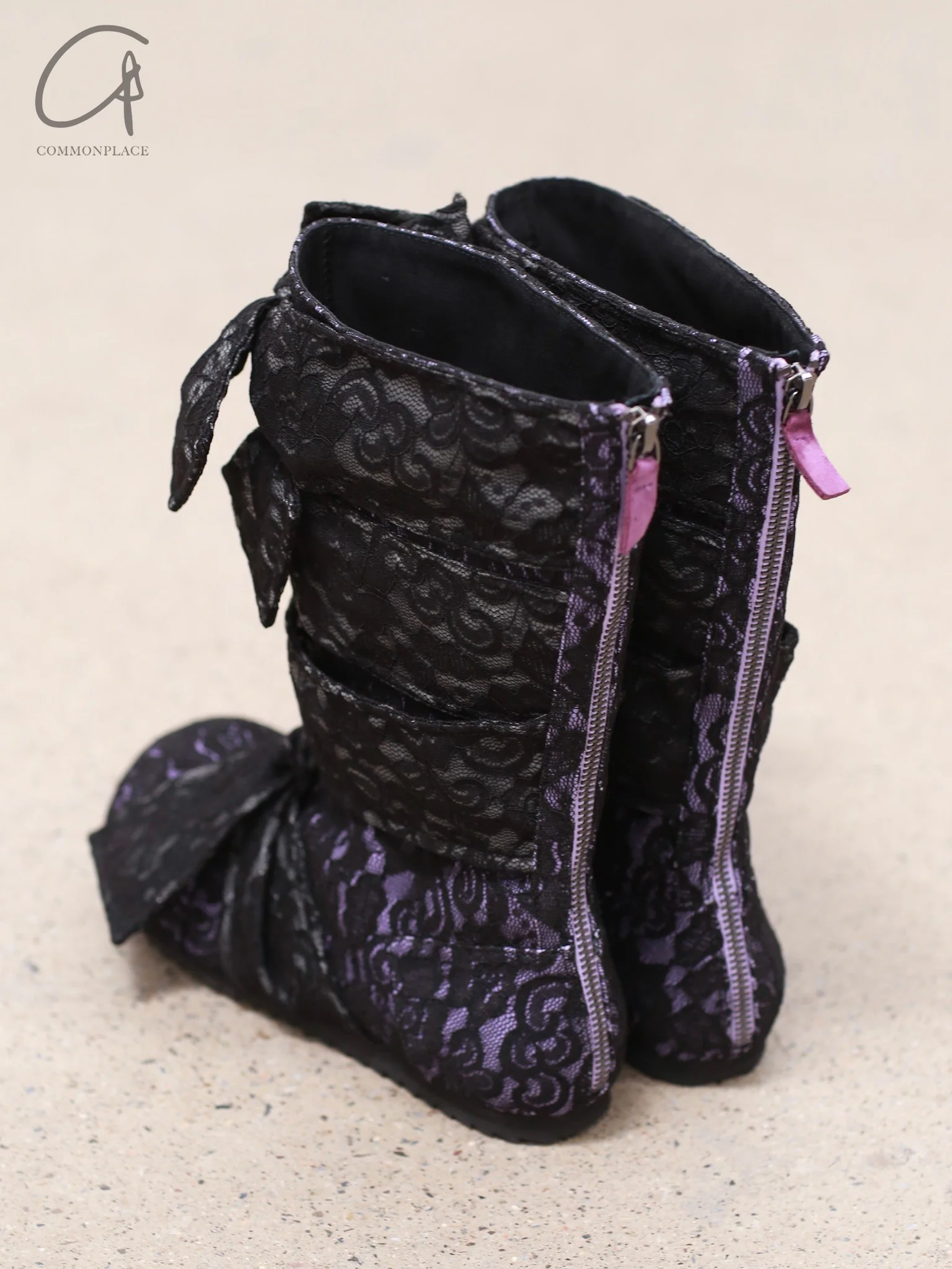 VeniceW Lace Linen Boots VCW-S-21-NightLavender - Image 4