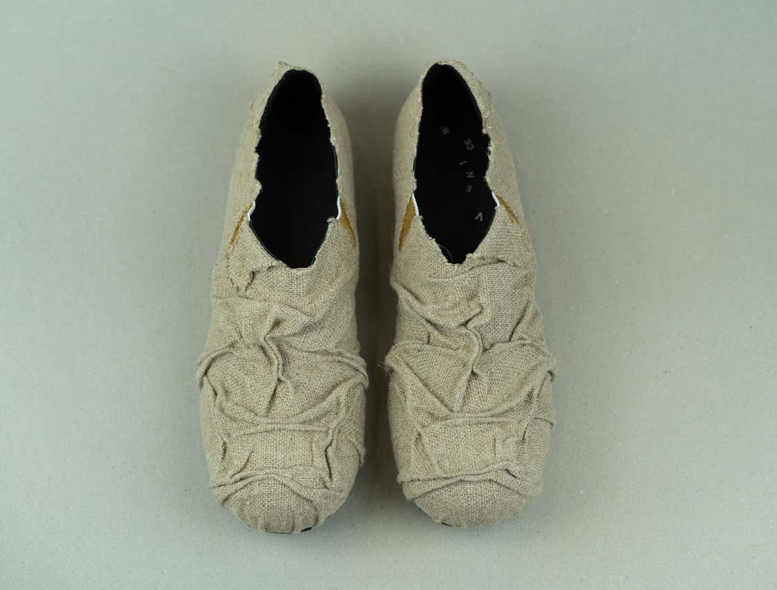 VeniceW Linen Pleated Shoes Thailand VCW-S-22-NATURAL - Image 6
