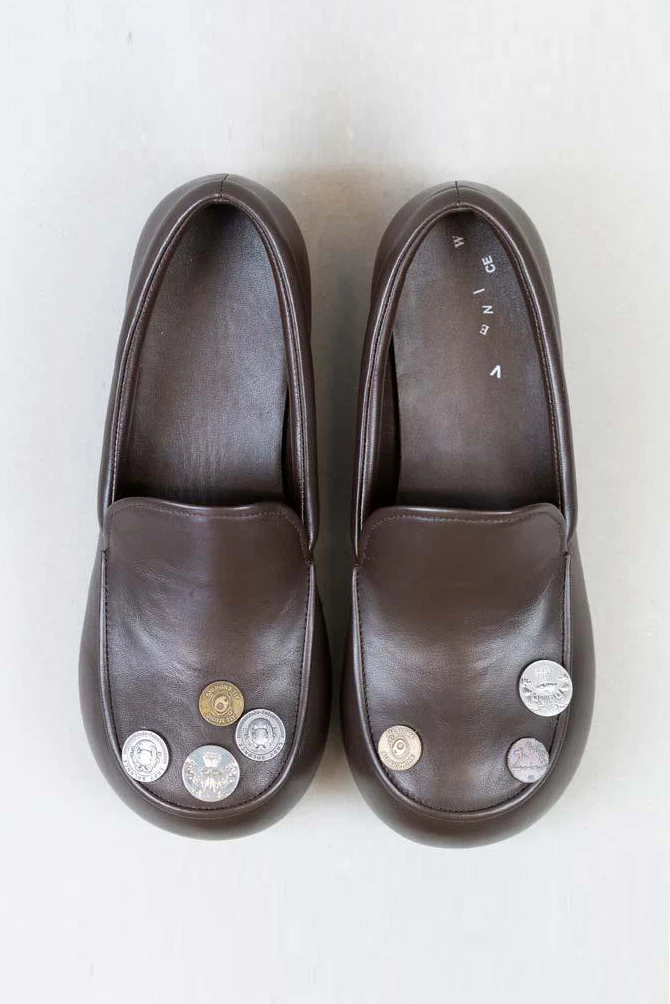 VeniceW round toe coin shoes VCW-01：S1-ZONG brown - Image 2