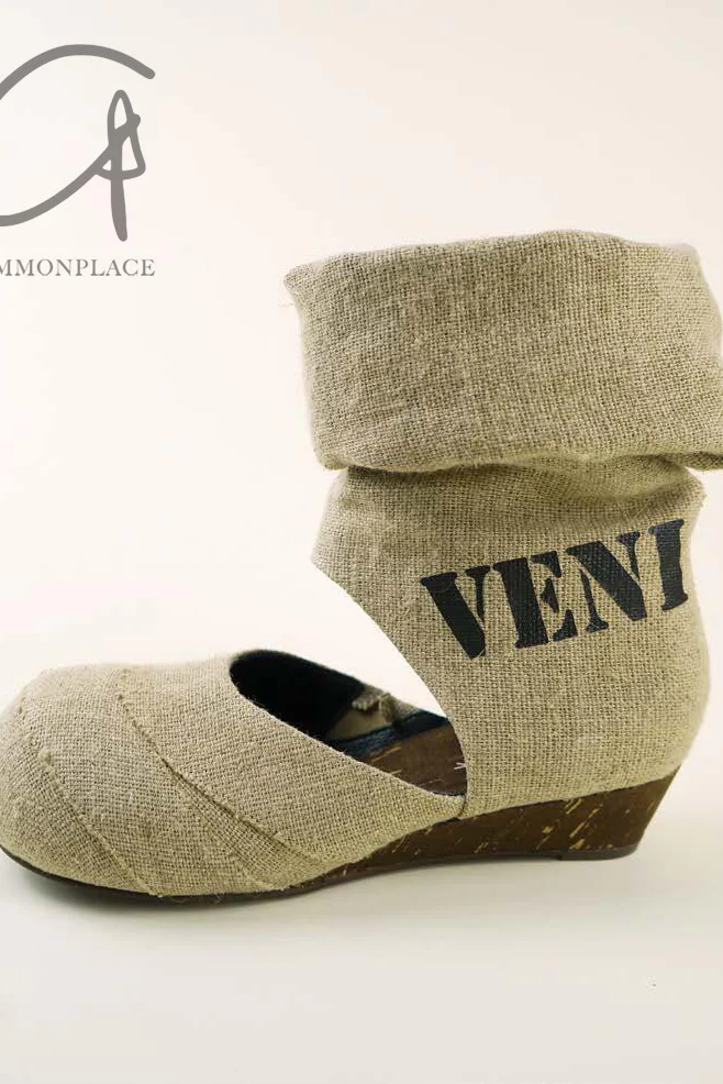 VeniceW Round Toe Linen Sock Boots Series VCW-S-19-YAMA Linen S-19 - Image 5