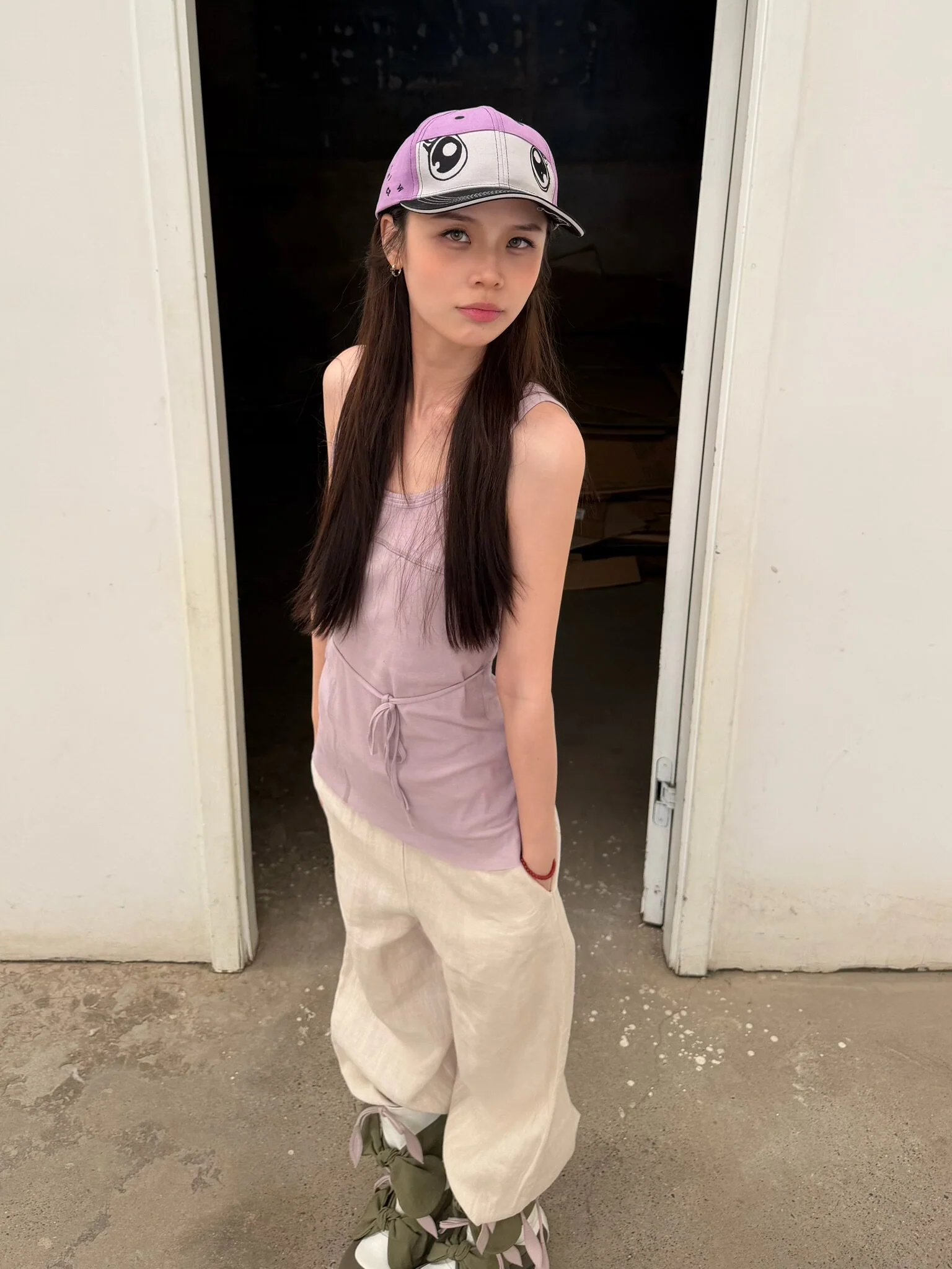 VeniceW Spring/Summer 2026 Bob Cap VCW-H0-B-Margenta/Grey - Image 14