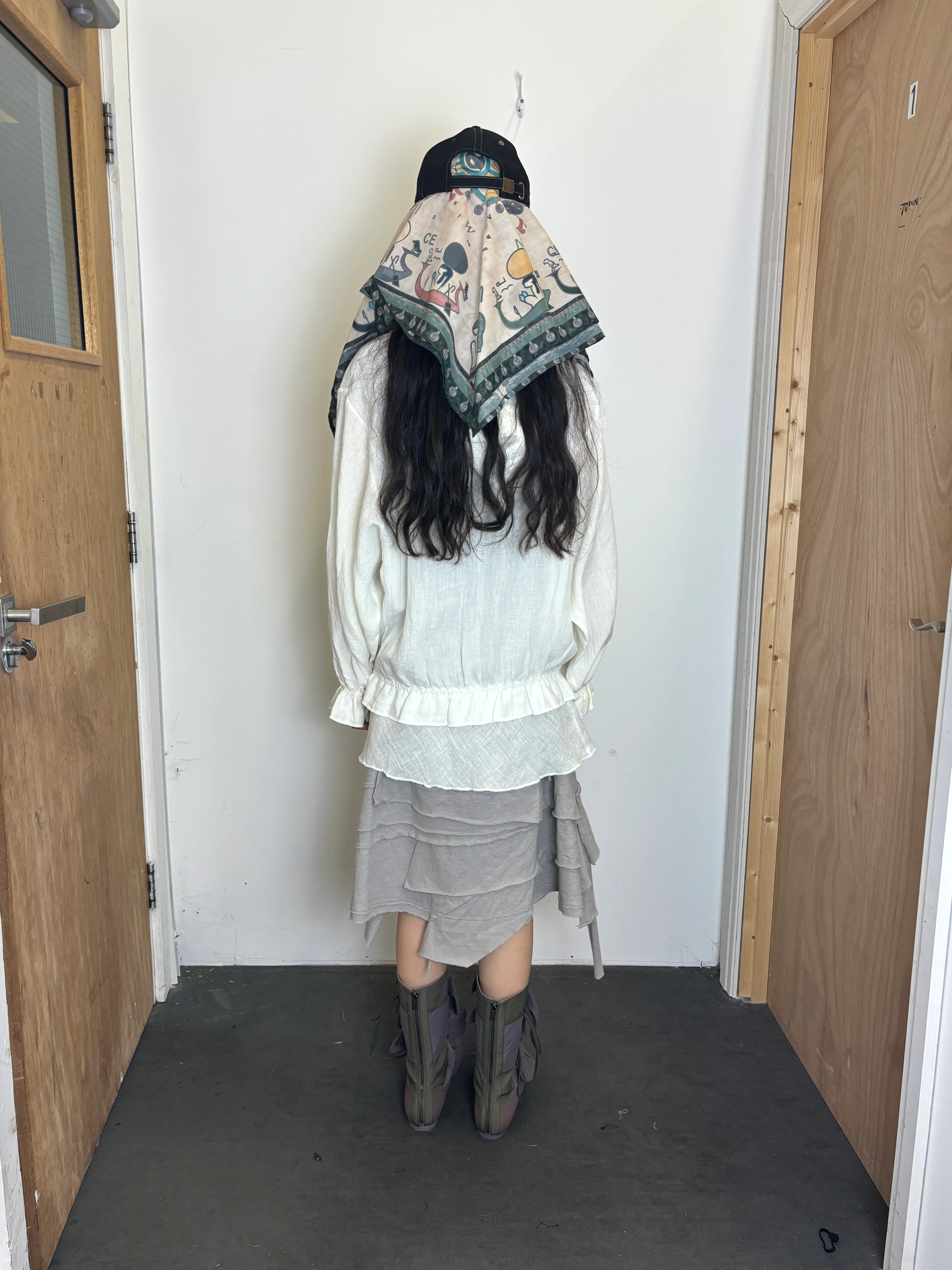 VeniceW Spring/Summer 2026 Hoodie with Fitted Long Sleeves and a Mini Skirt Trim - VCW-SS26 HDS-White - Image 15
