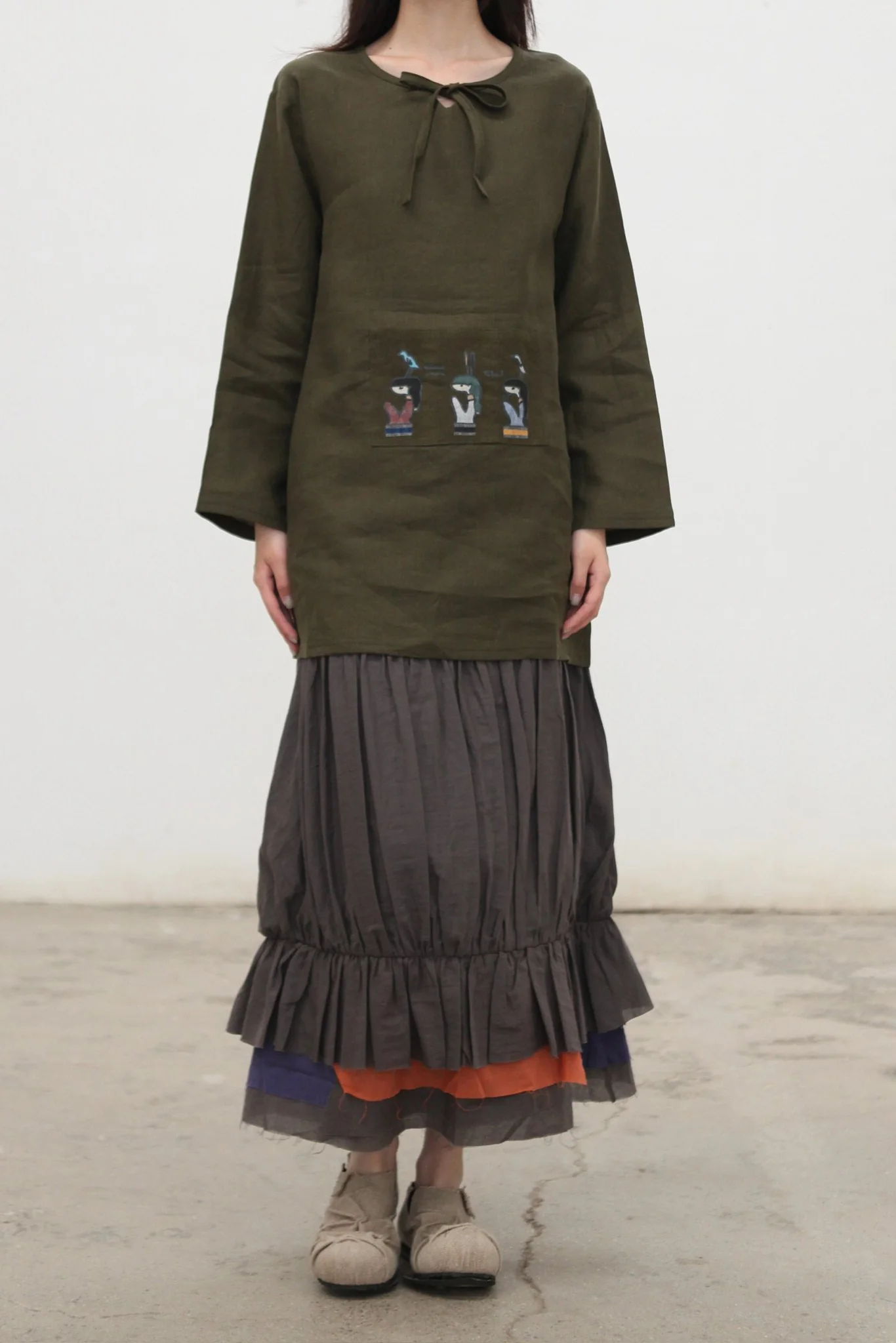 VeniceW Spring/Summer 2026 Painter's Robe Dress VCW-SS26 T5-Leaf - Image 2