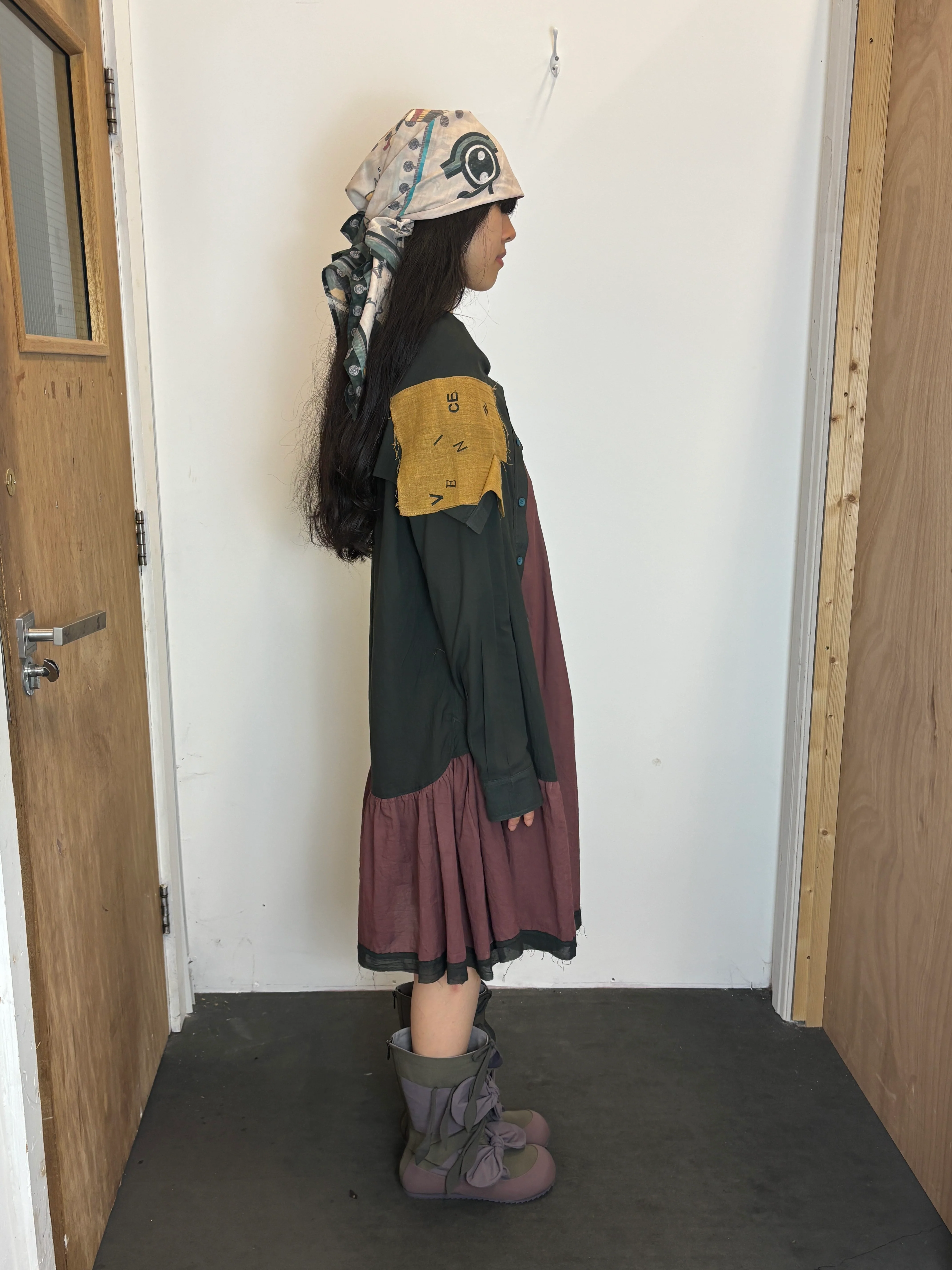 VeniceW Spring/Summer 2026 Patchwork Shirt Dress VCW-SS26 B1-Mars - Image 15