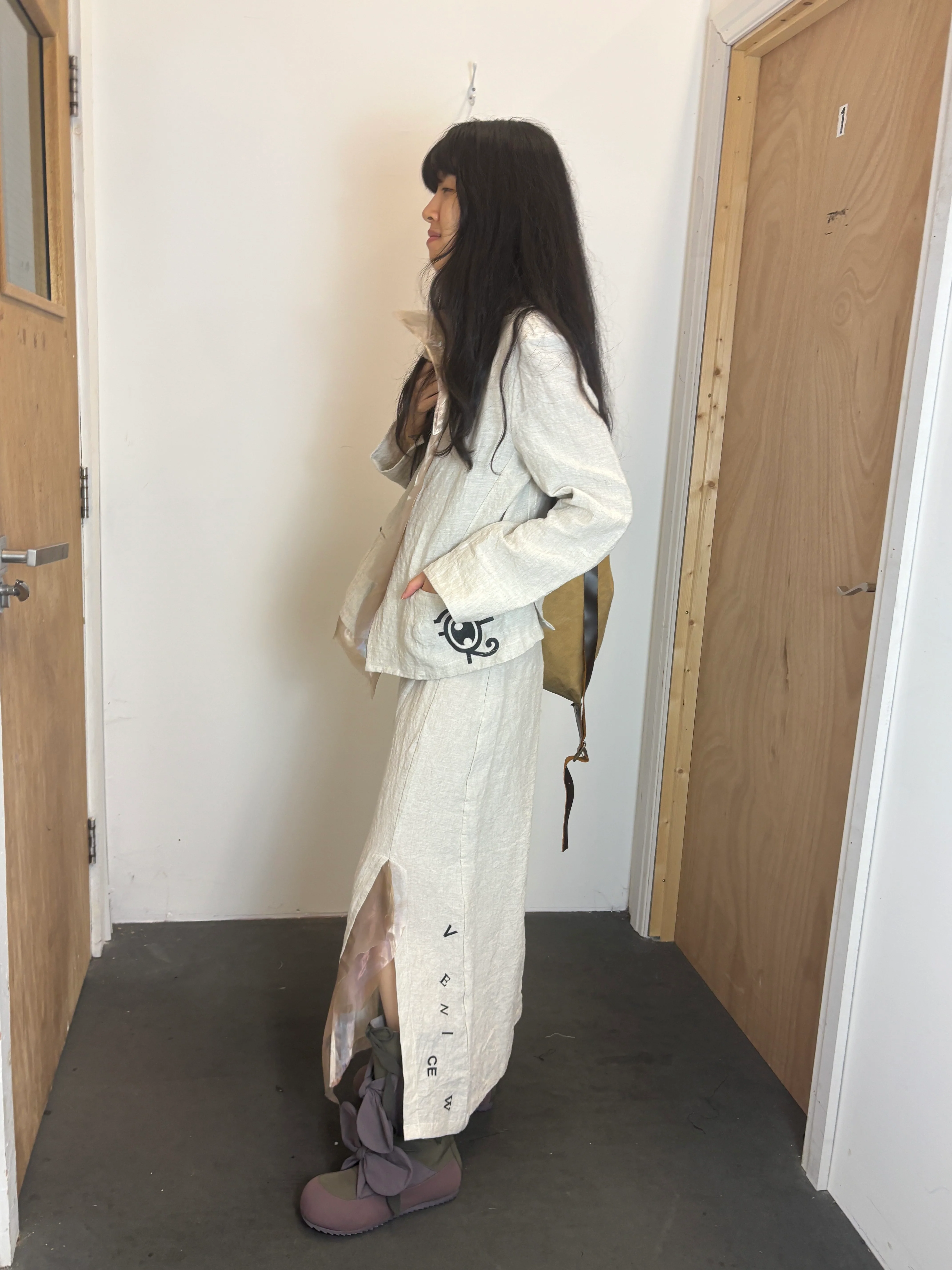 VeniceW Spring/Summer 2026 Patchwork Three-Button Aura Jacket, Thailand VCW-SS26 JA-Morganite - Image 14
