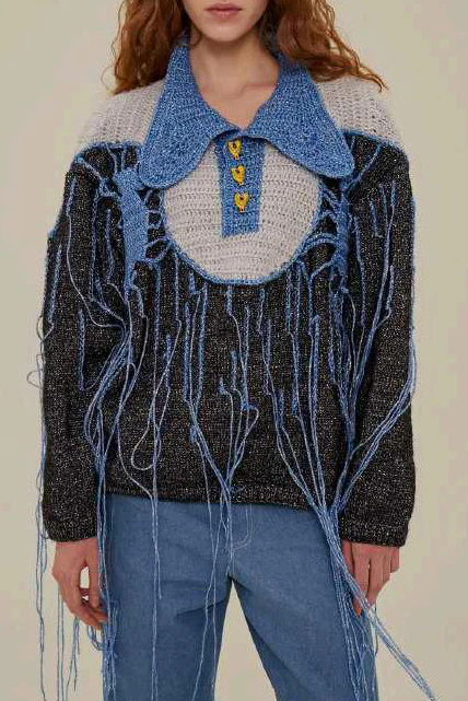 VEREJA metal rooster sweater FW22MRS1