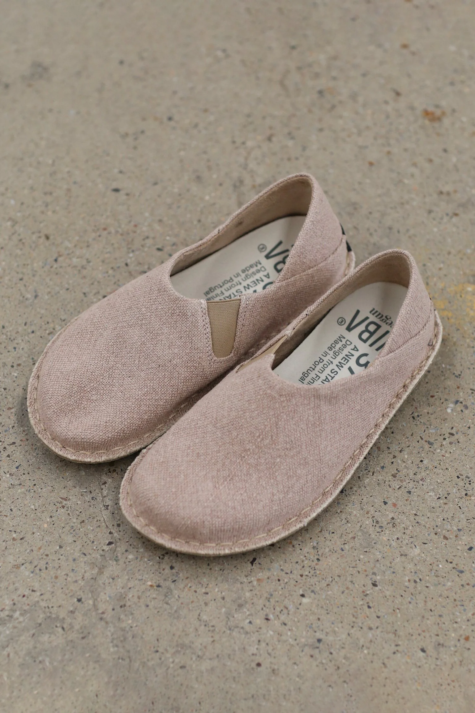 VIBAe Portuguese handmade ZUMA linen shoes, designed for comfort, durability, and lightweight. Honest VIBA-ZUMA Linen-WR Wild Rose (ZUMA Linen) - Image 2
