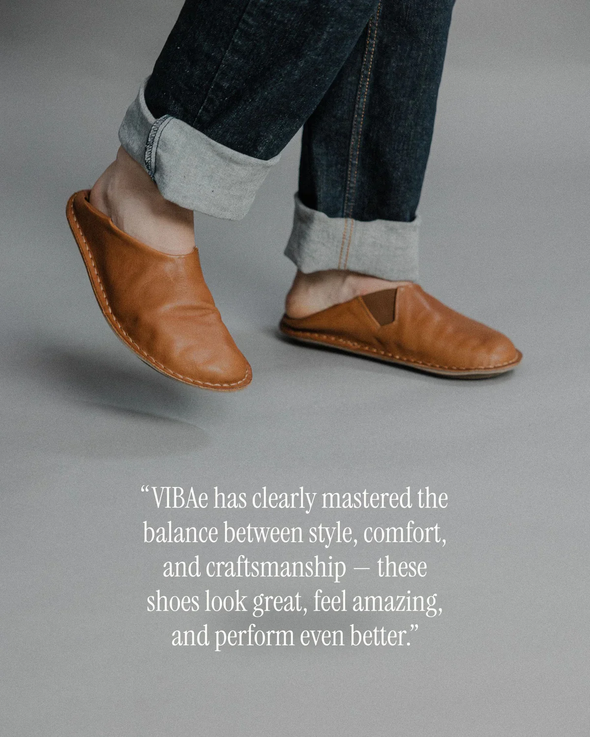VIBAe Portuguese handmade ZUMA vegetable-tanned leather slippers, reversible, suitable for long walks. VIBA-ZUMA Leather/Bio Suede-CB1 Cognac Brown (VIBA-ZUMA Leather/Bio Suede) - Image 9