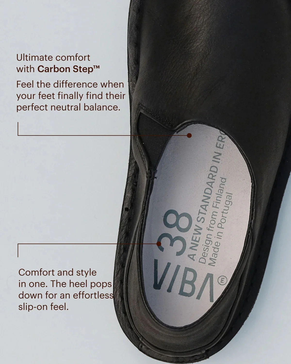 VIBAe Portuguese handmade ZUMA vegetable-tanned leather slippers, reversible, suitable for long walks. VIBA-ZUMA Leather/Bio Suede-PB Preto Black (VIBA-ZUMA Leather/Bio Suede) - Image 6
