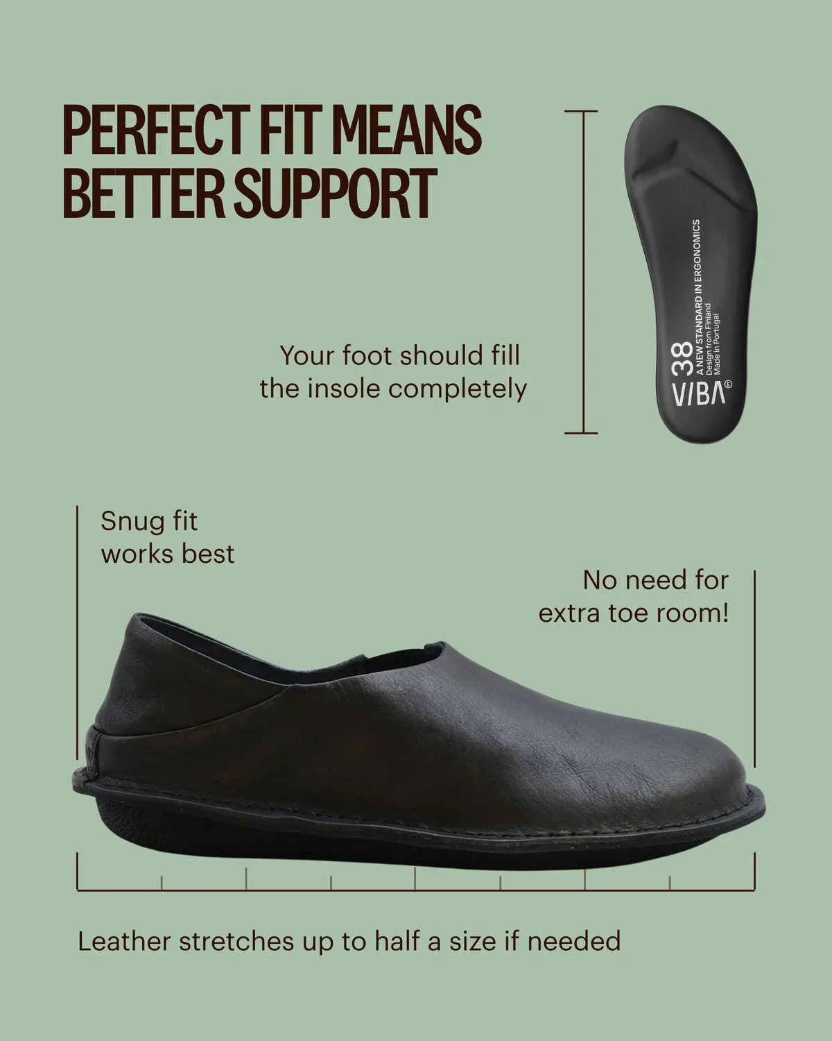 VIBAe Portuguese handmade ZUMA vegetable-tanned leather slippers, reversible, suitable for long walks. VIBA-ZUMA Leather/Bio Suede-PB Preto Black (VIBA-ZUMA Leather/Bio Suede) - Image 8