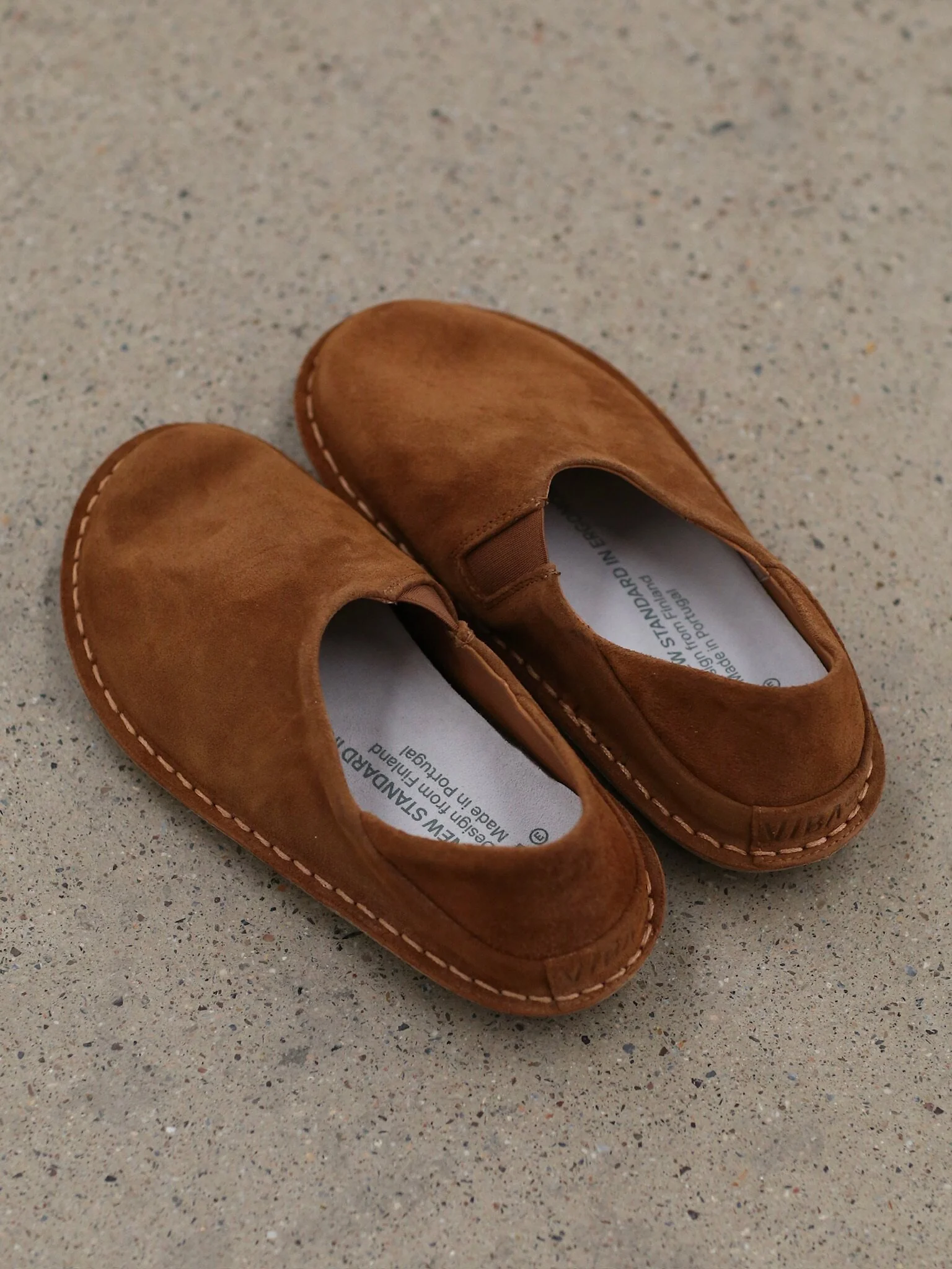 VIBAe Portuguese handmade ZUMA vegetable-tanned leather slippers, reversible, suitable for long walks. VIBA-ZUMA Leather/Bio Suede-STB Suede Tan Brown (VIBA-ZUMA Leather/Bio Suede) - Image 3