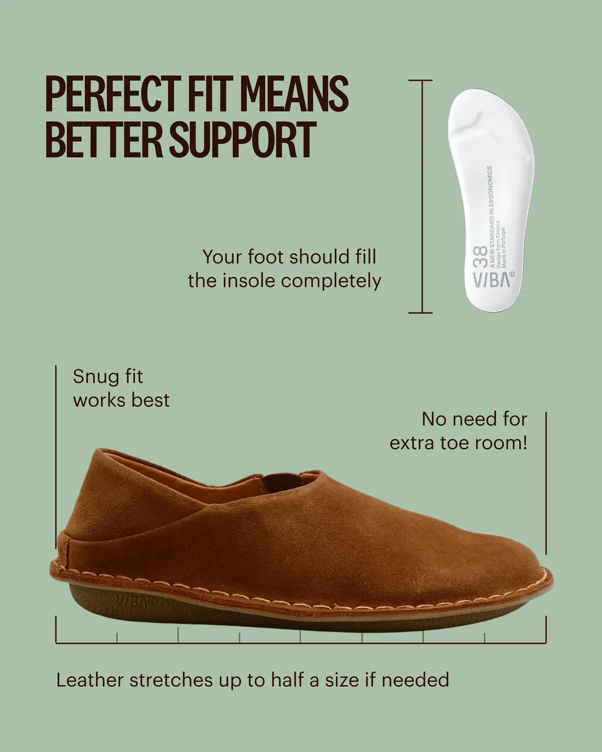 VIBAe Portuguese handmade ZUMA vegetable-tanned leather slippers, reversible, suitable for long walks. VIBA-ZUMA Leather/Bio Suede-STB Suede Tan Brown (VIBA-ZUMA Leather/Bio Suede) - Image 7