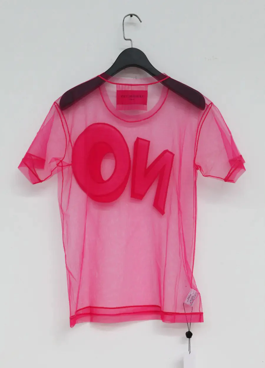 VIKTOR&ROLF "NO" Tulle Transparent Short Sleeve THE NO ICON (TIW001A-03-A18) - Image 5