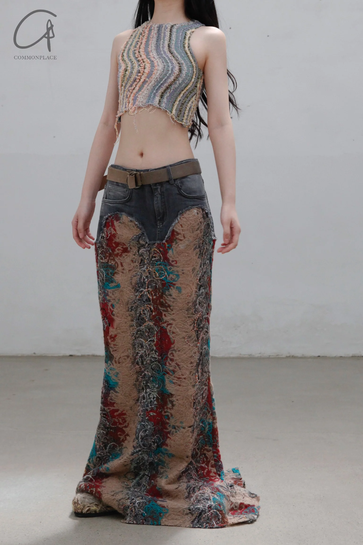 Vitelli Denim Mermaid Dress SS23_D45_F10MPK_M2 - Image 2