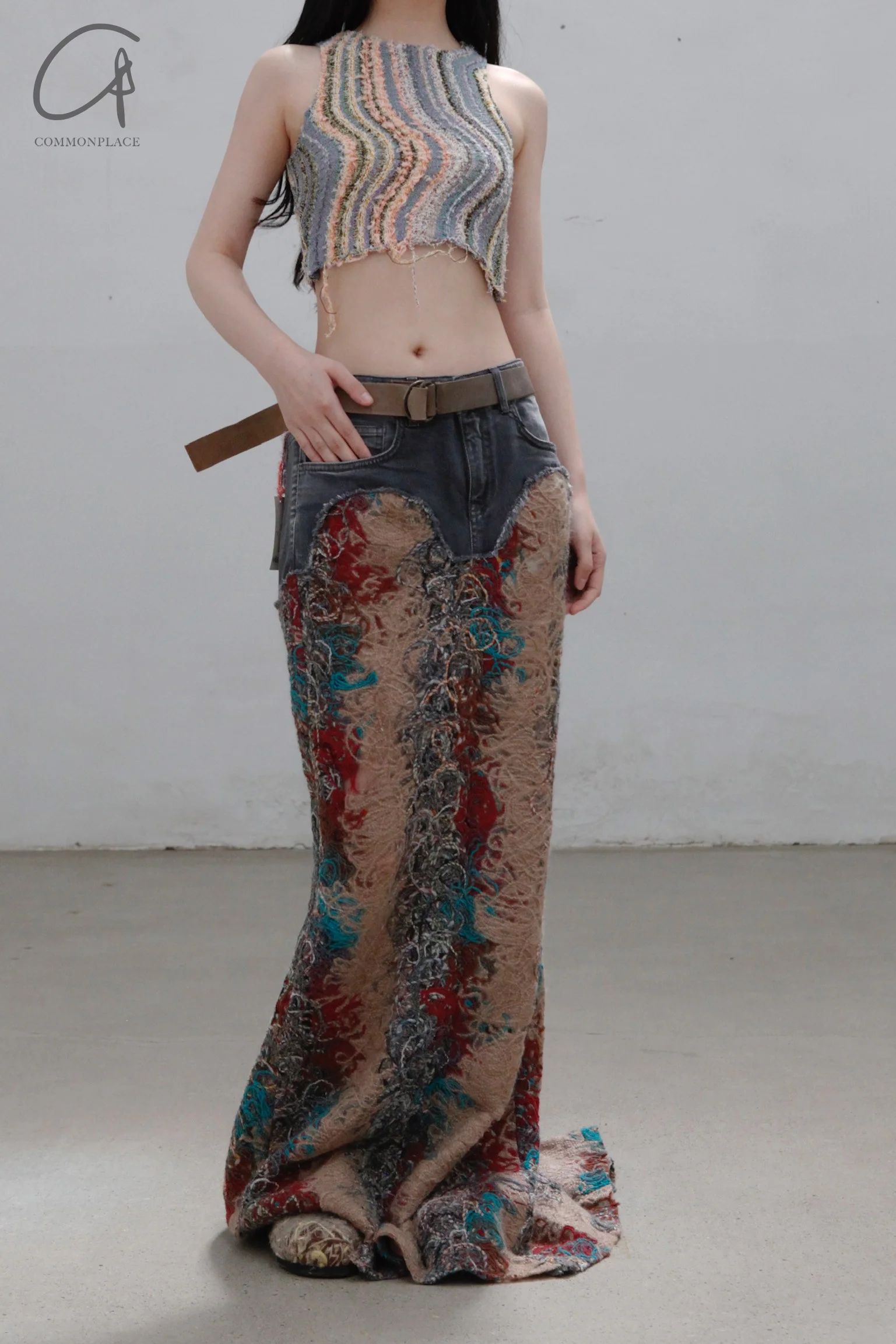 Vitelli Denim Mermaid Dress SS23_D45_F10MPK_M2 - Image 3