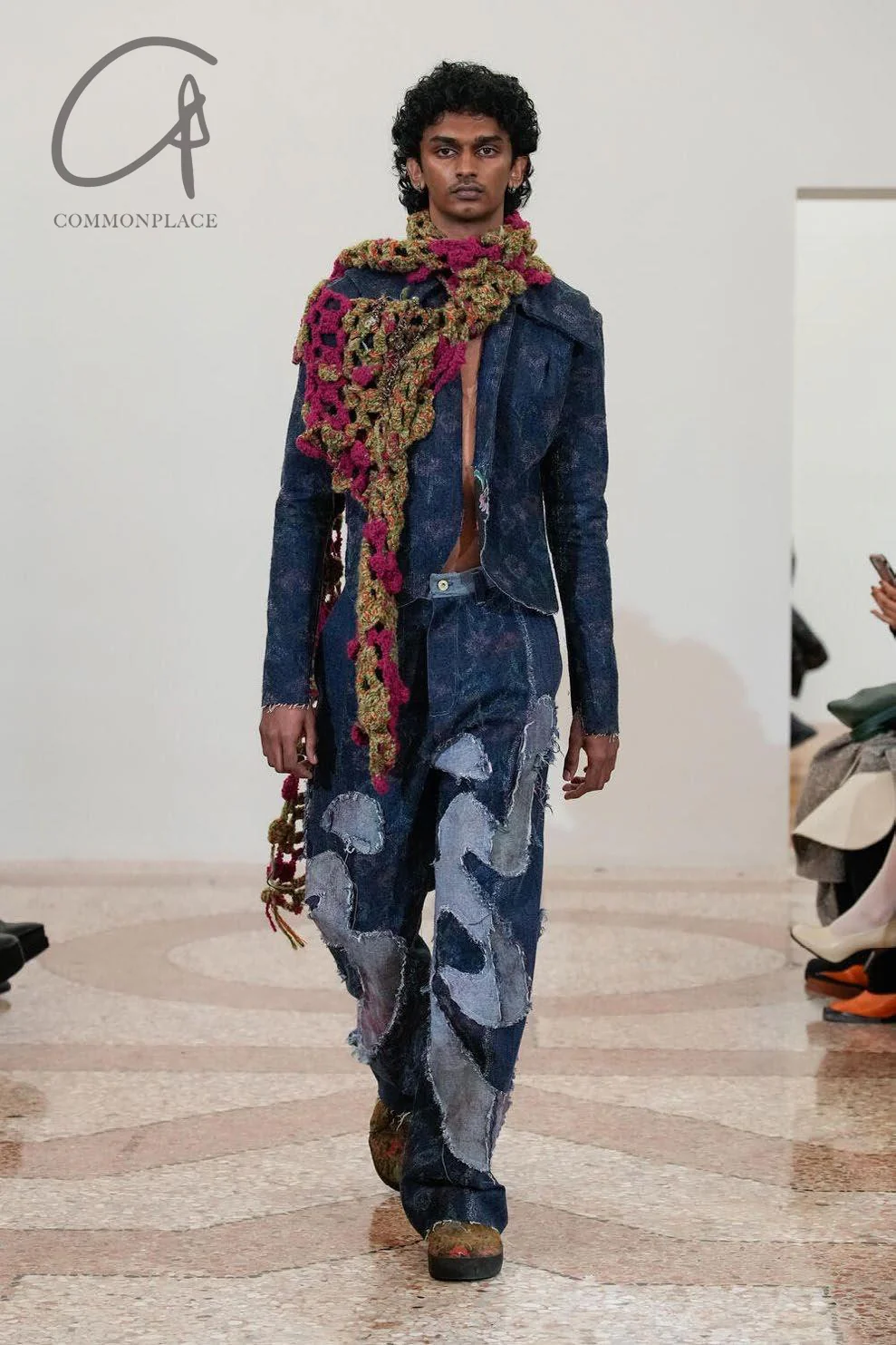 Vitelli embroidered silk (flower) loose jeans PFW23_VIT023 - Image 12