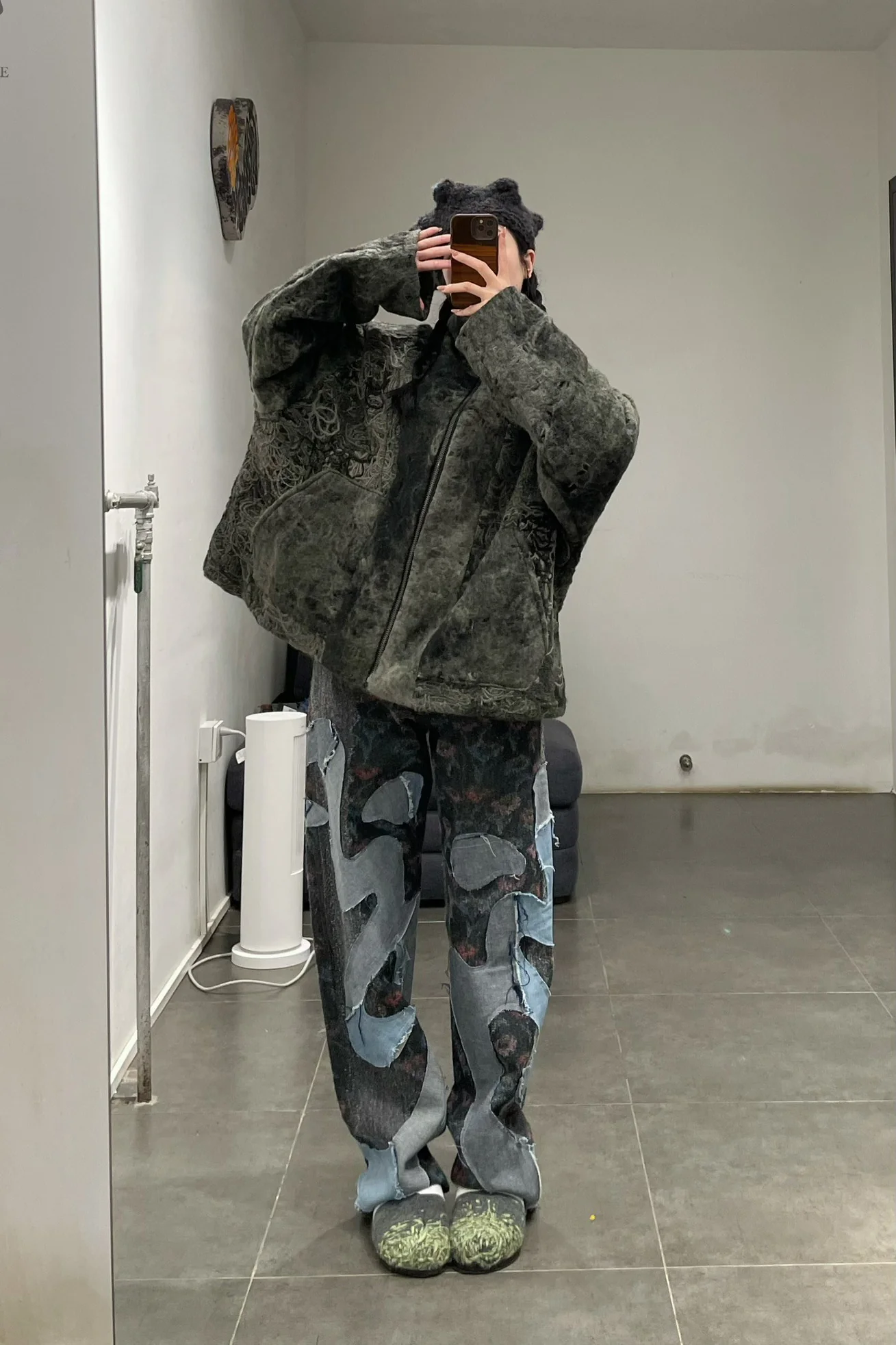 Vitelli embroidered silk (flower) loose jeans PFW23_VIT023 - Image 20