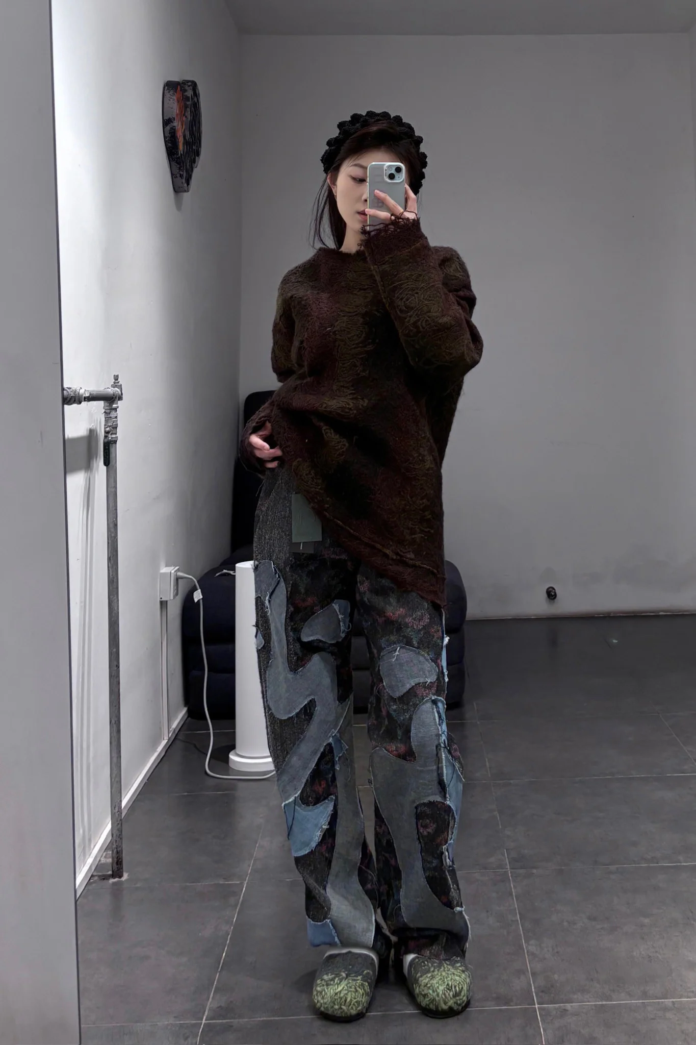 Vitelli embroidered silk (flower) loose jeans PFW23_VIT023 - Image 22