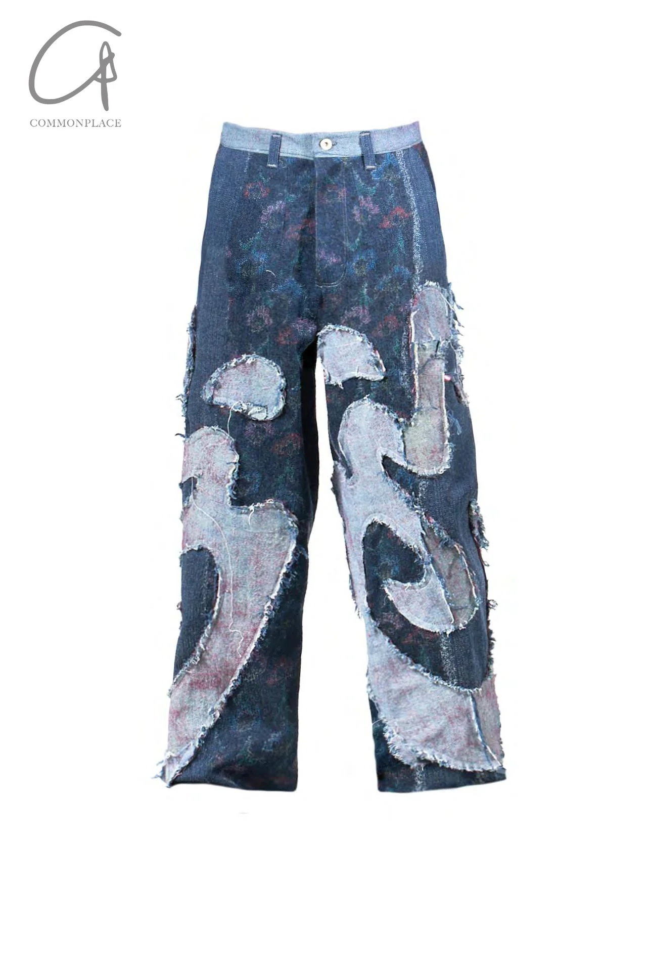 Vitelli embroidered silk (flower) loose jeans PFW23_VIT023 - Image 5