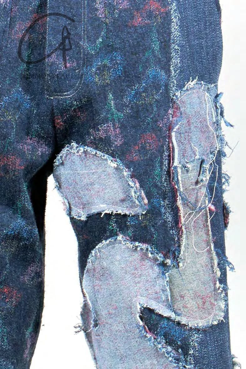 Vitelli embroidered silk (flower) loose jeans PFW23_VIT023 - Image 6